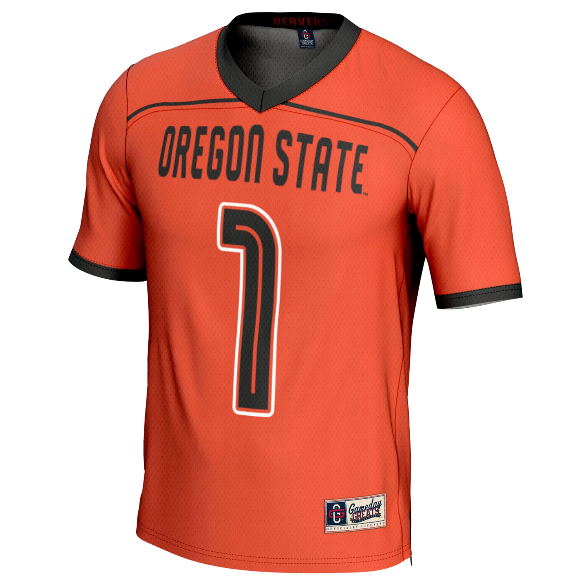 #1 Oregon State Beavers Unisex Men's Lacrosse Fashion Jersey Orange - front view
