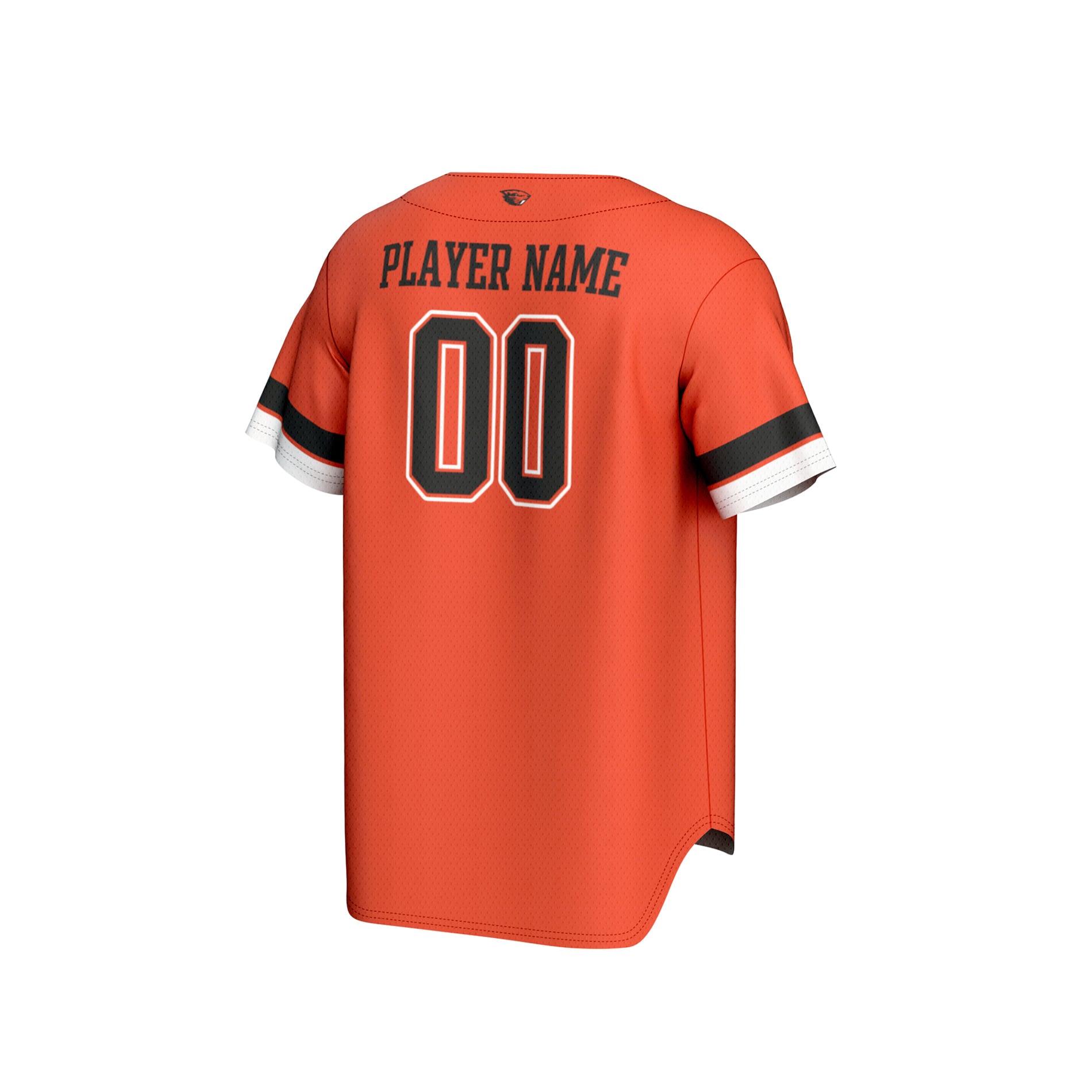 Oregon State Beavers Unisex Personalized Collegiate Baseball Fashion Jersey Orange - back view