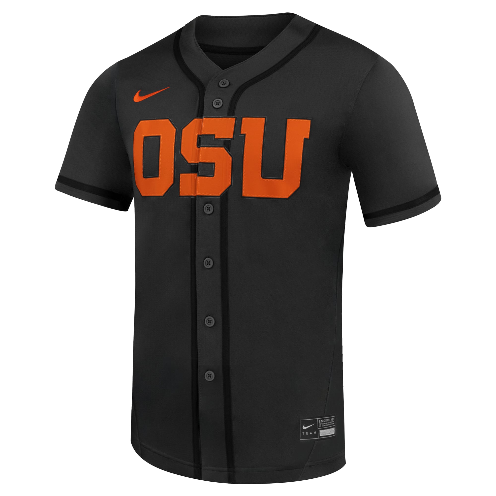 Oregon State Beavers Unisex Softball Jersey Anthracite - front view