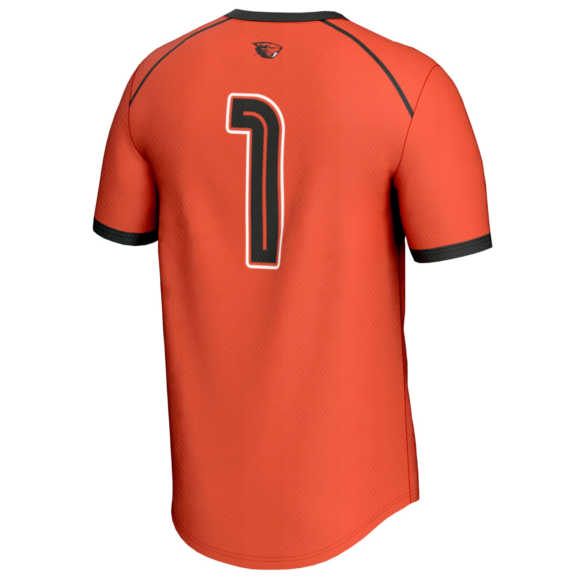 #1 Oregon State Beavers Unisex Women's Lacrosse Fashion Jersey Orange - back view