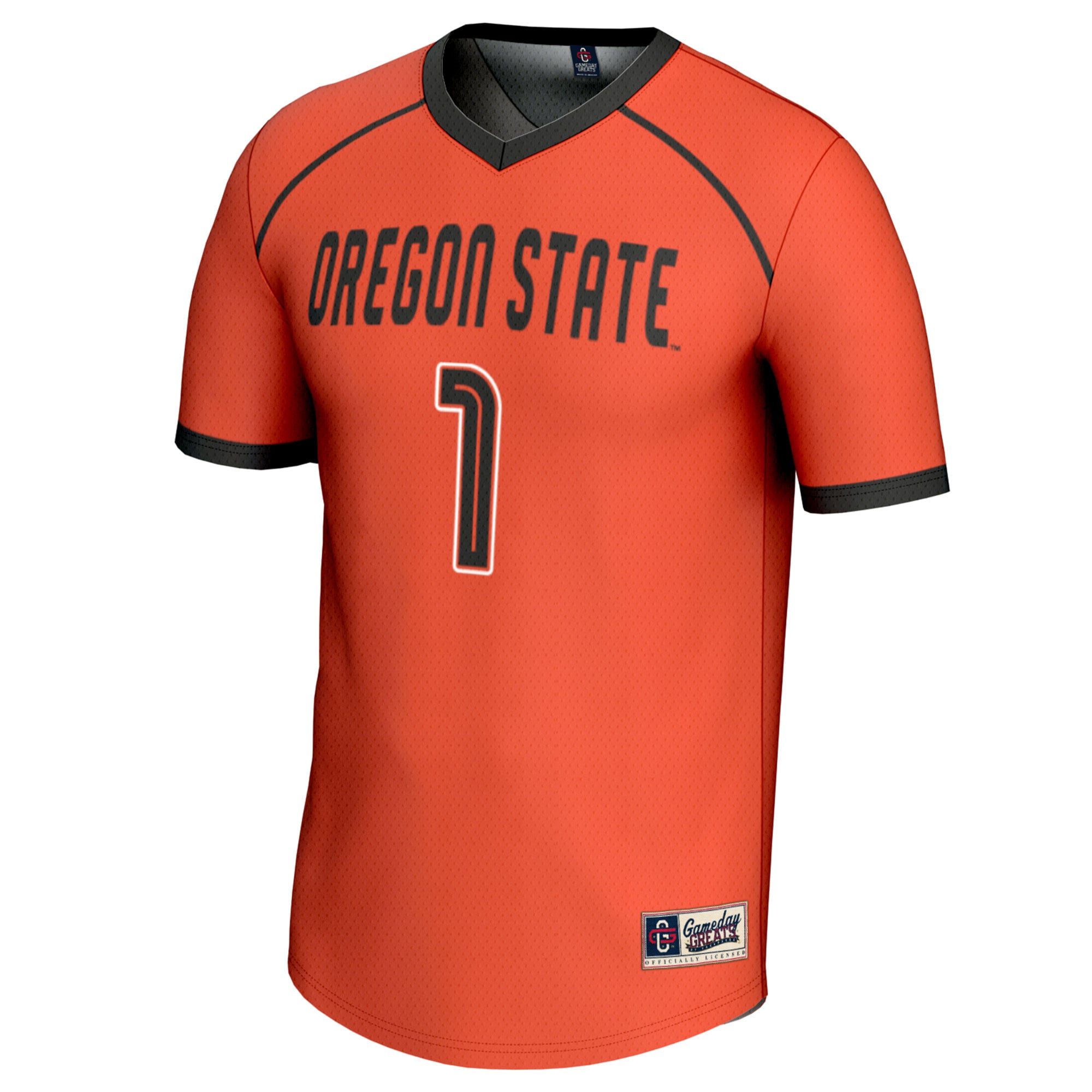 #1 Oregon State Beavers Unisex Women's Lacrosse Fashion Jersey Orange - front view