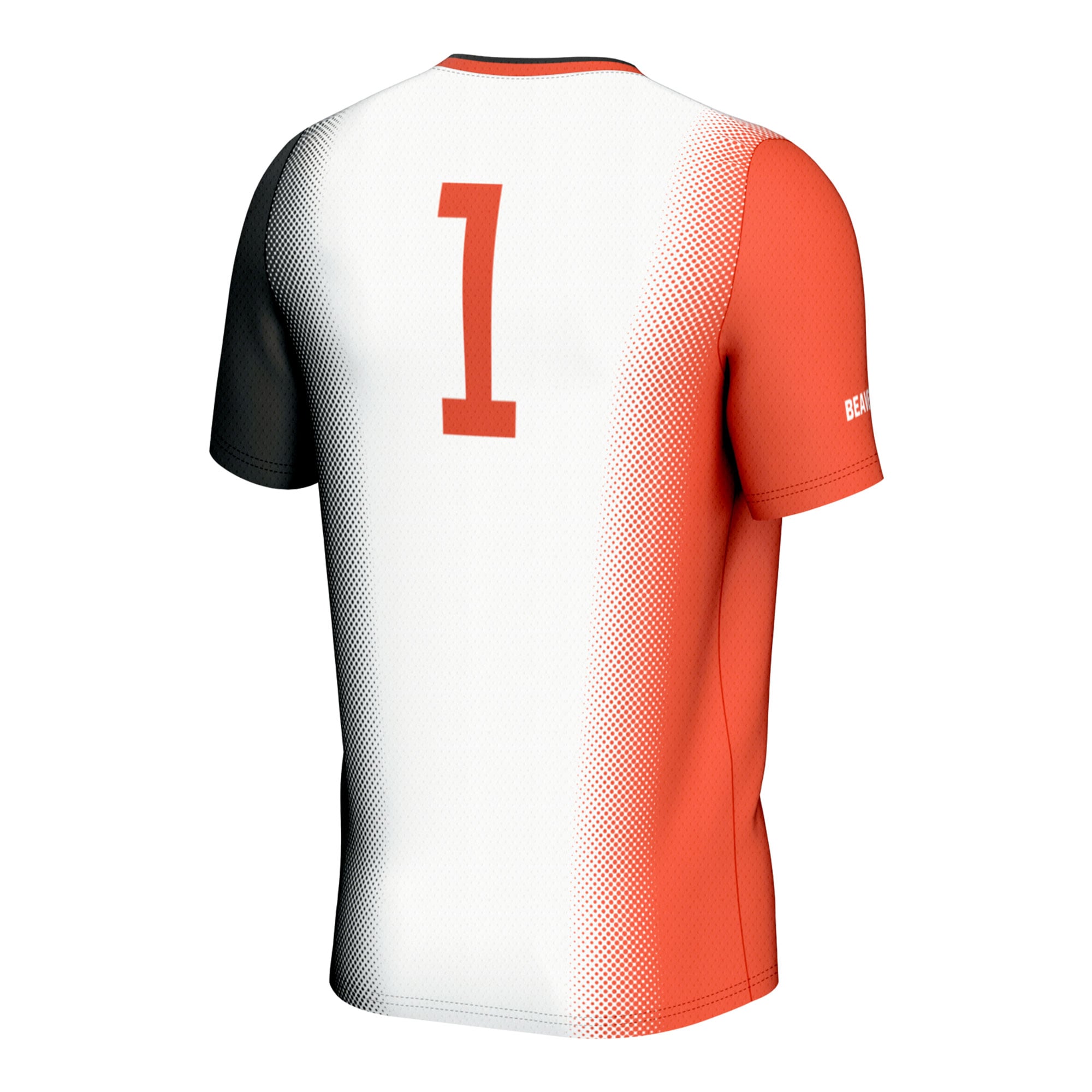 #1 Oregon State Beavers Unisex Women's Soccer Fashion Jersey White - back view