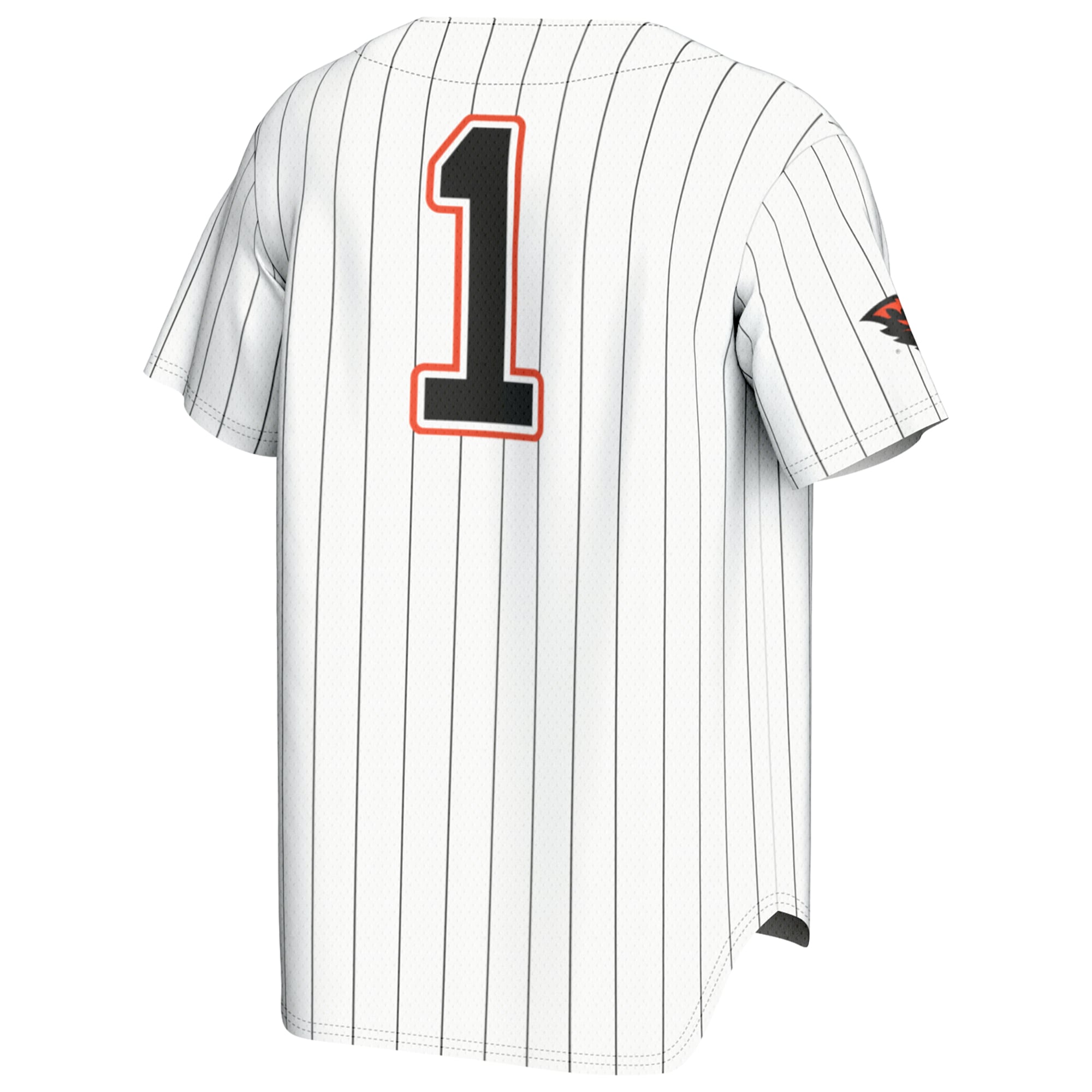 #1 Oregon State Beavers Youth Lightweight Baseball Fashion Jersey White - back view