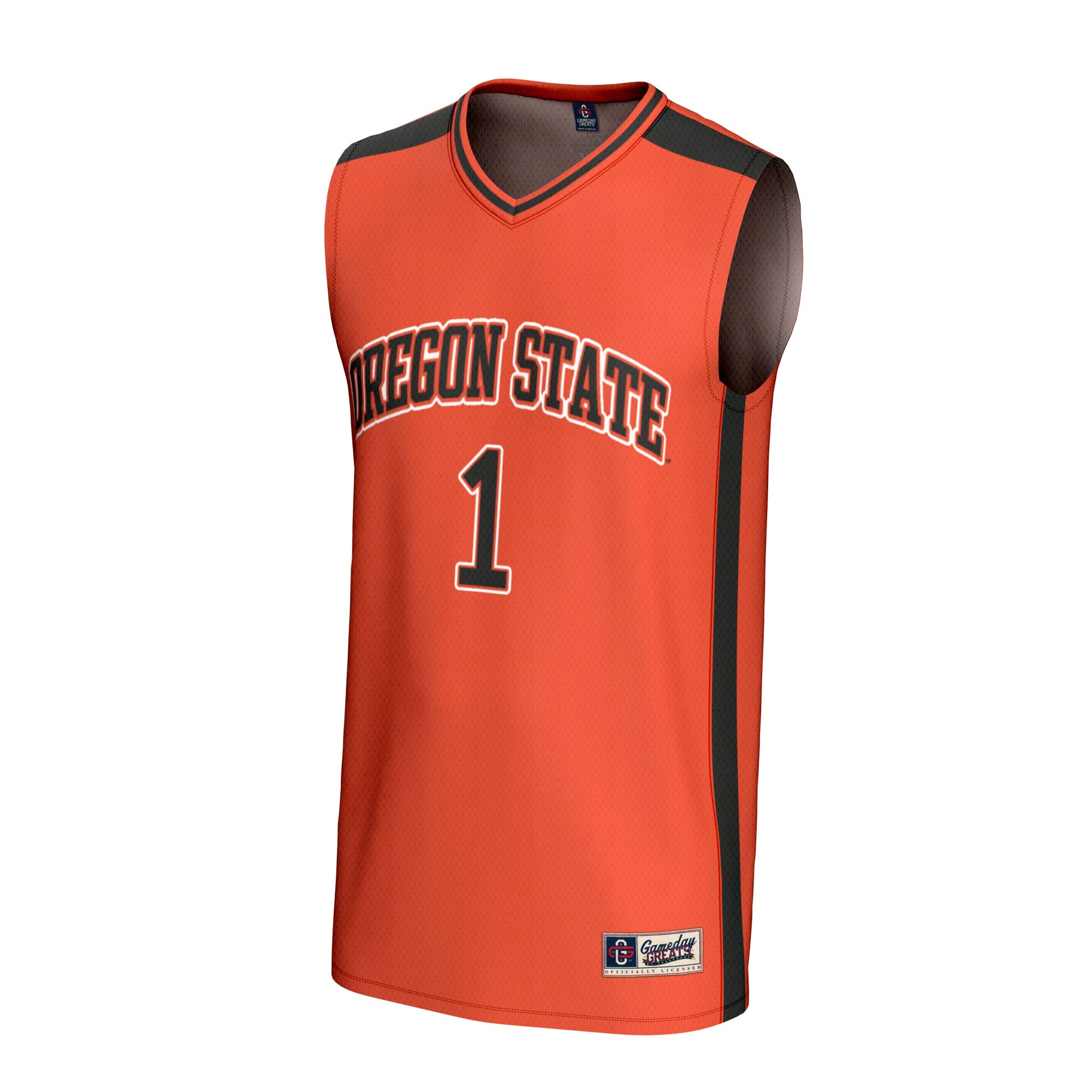 #1 Oregon State Beavers Youth Lightweight Collegiate Basketball Fashion Jersey Orange - front view
