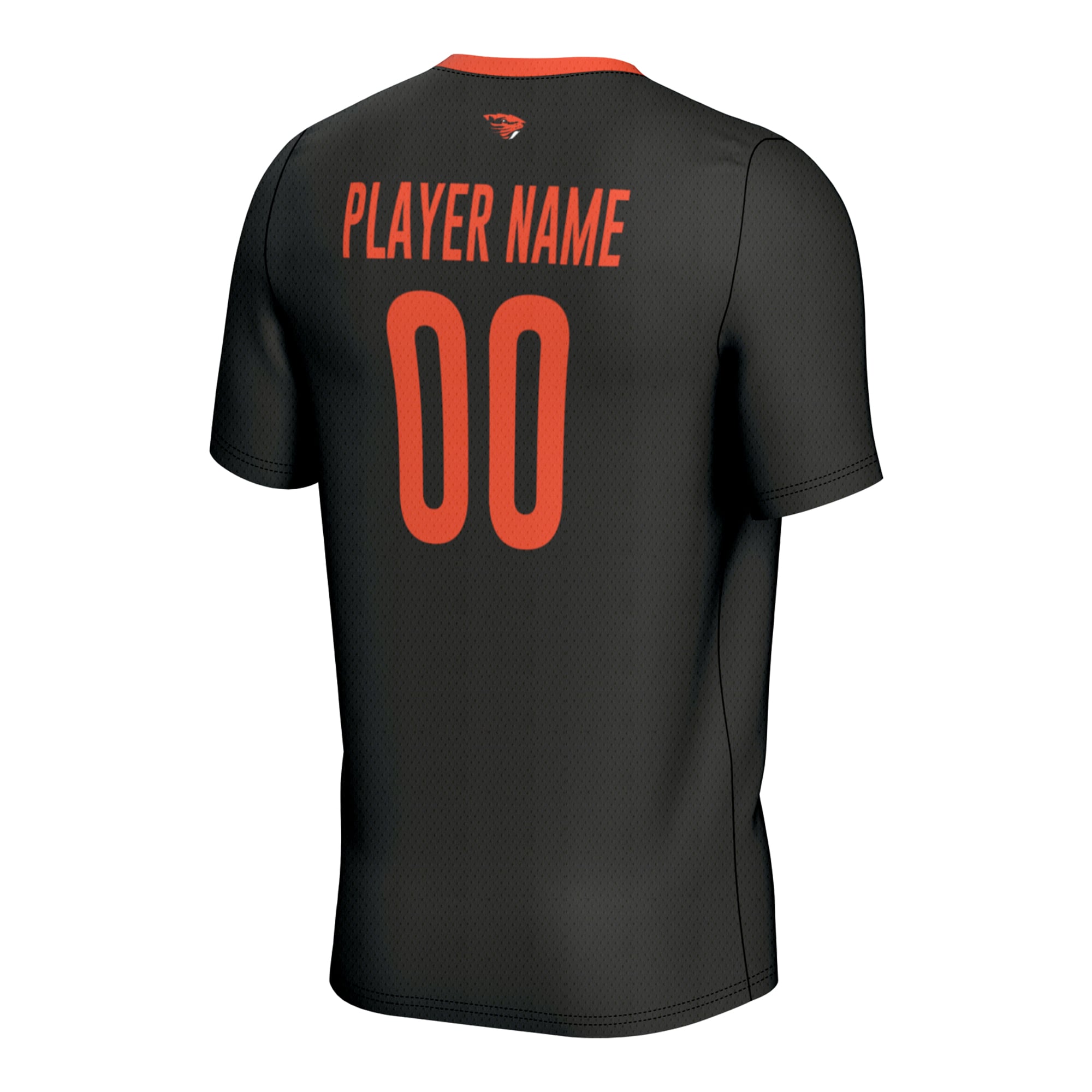 Oregon State Beavers Youth Lightweight Men's Soccer Jersey Black - back view