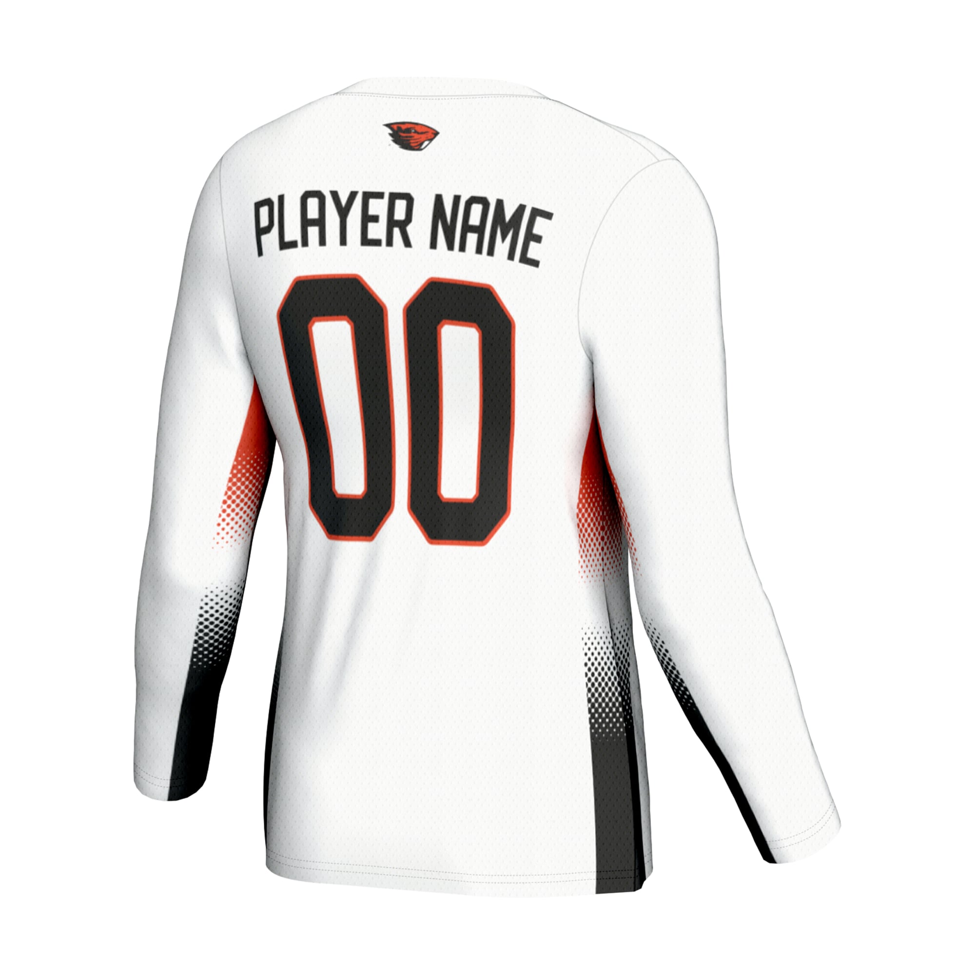 Oregon State Beavers Youth Lightweight Volleyball Jersey White - back view
