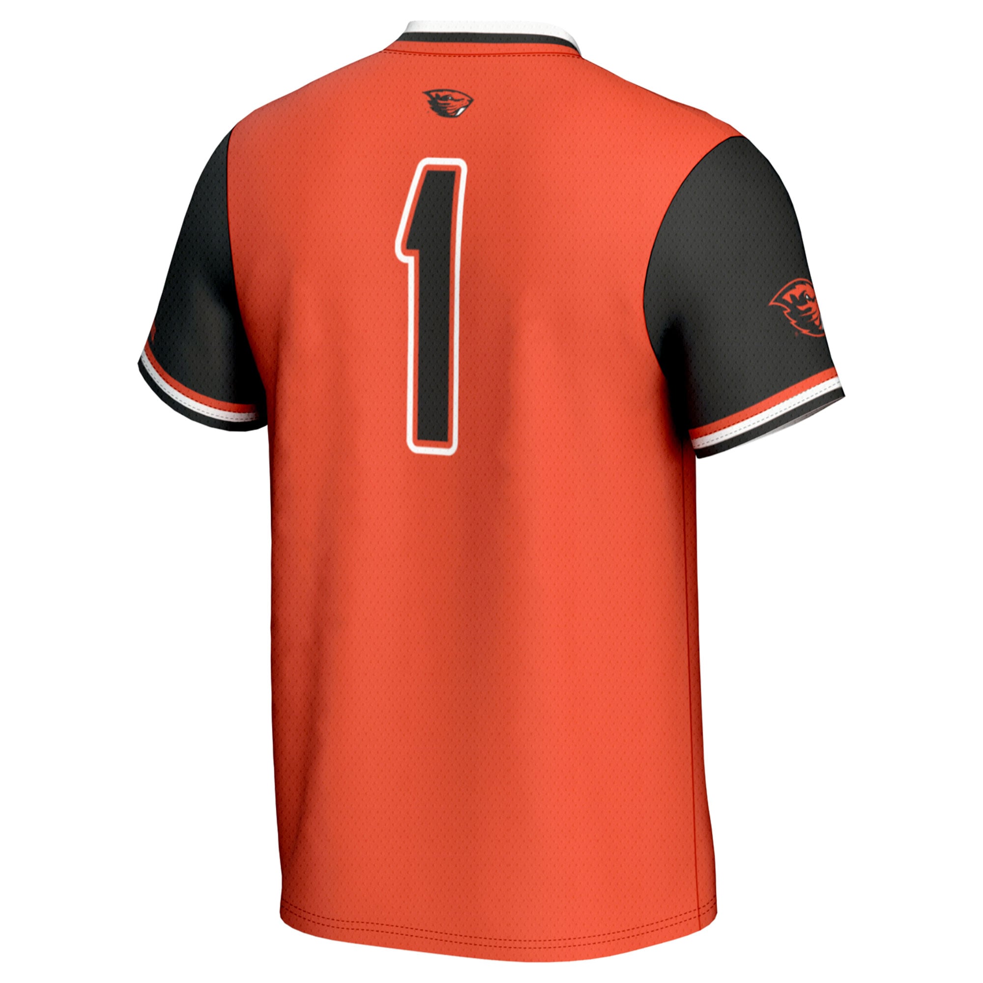#1 Oregon State Beavers Youth Softball Fashion Jersey Orange - back view