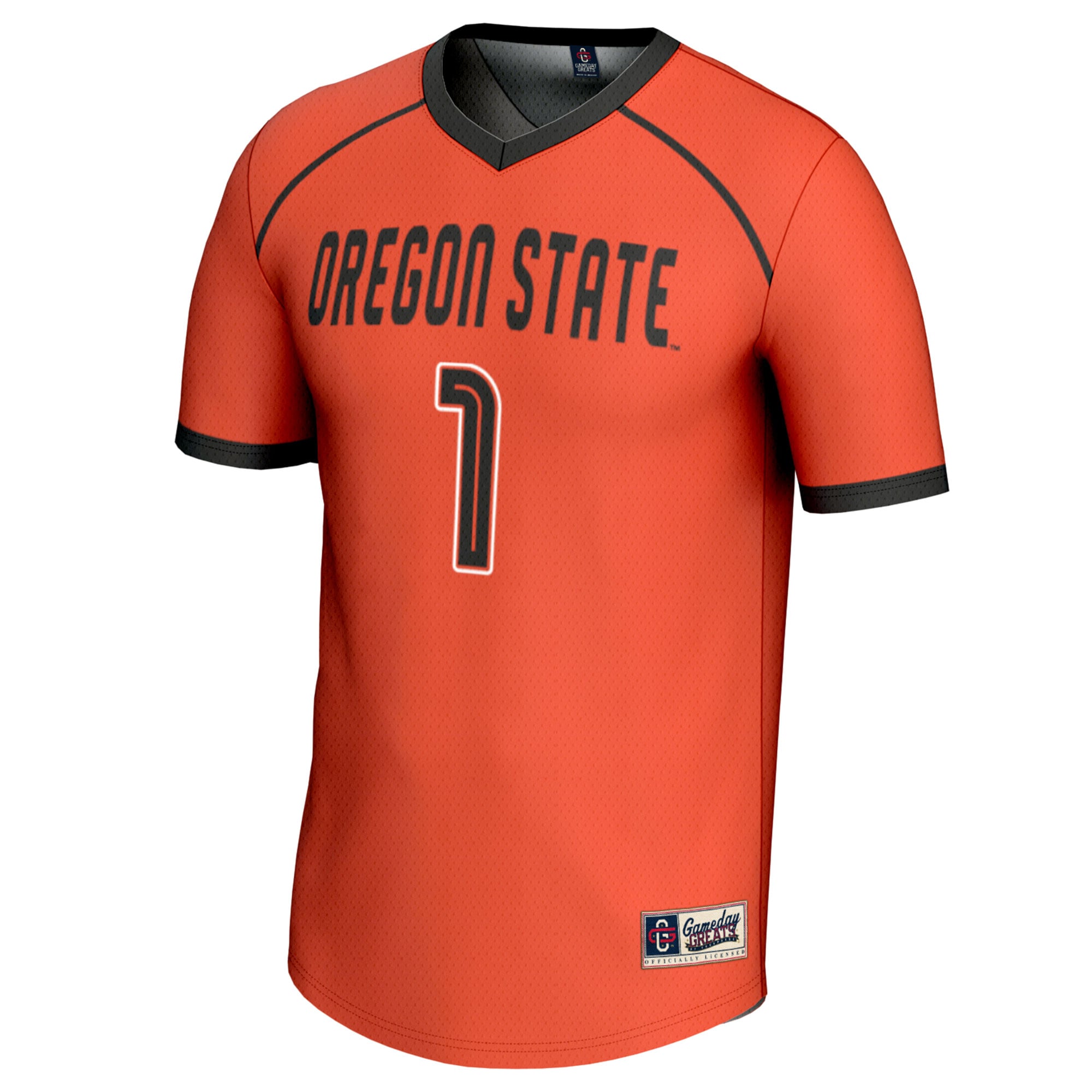 #1 Oregon State Beavers Youth Women's Lacrosse Fashion Jersey Orange - front view