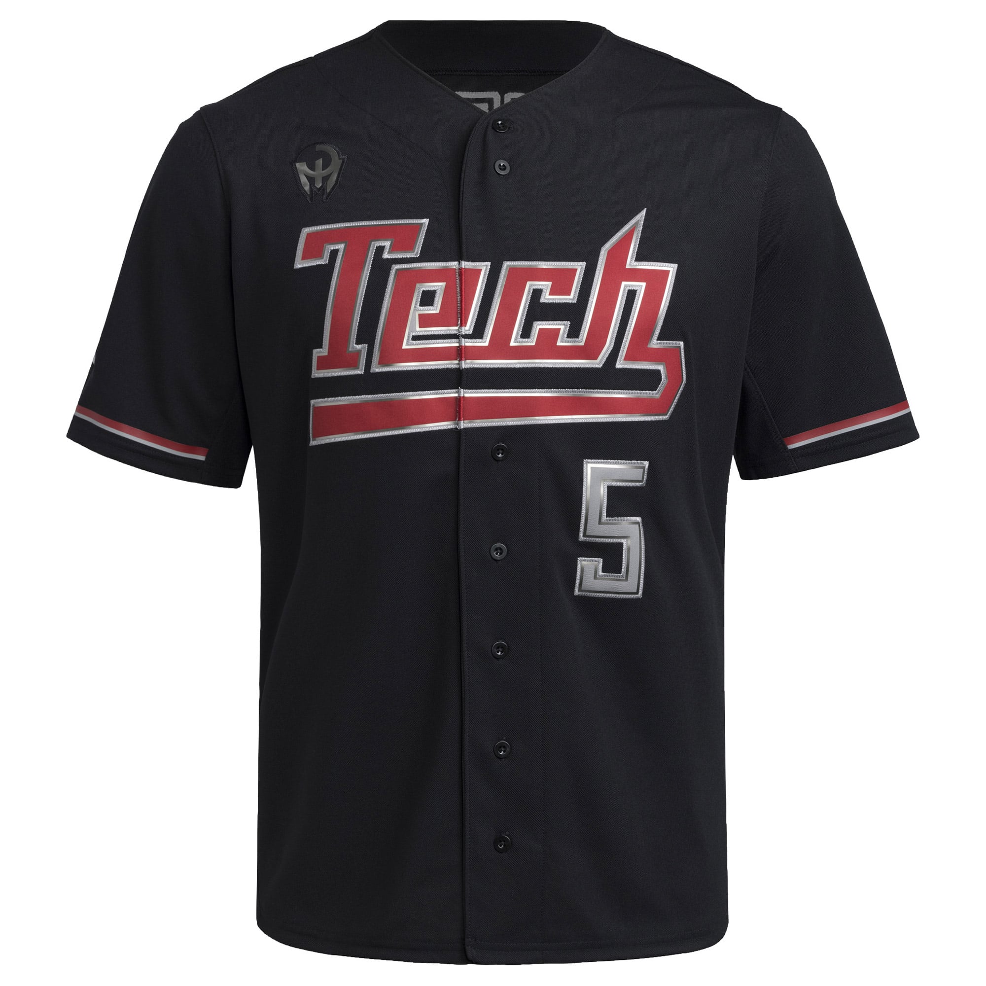 Patrick Mahomes Texas Tech Red Raiders Baseball Jersey Black - front view