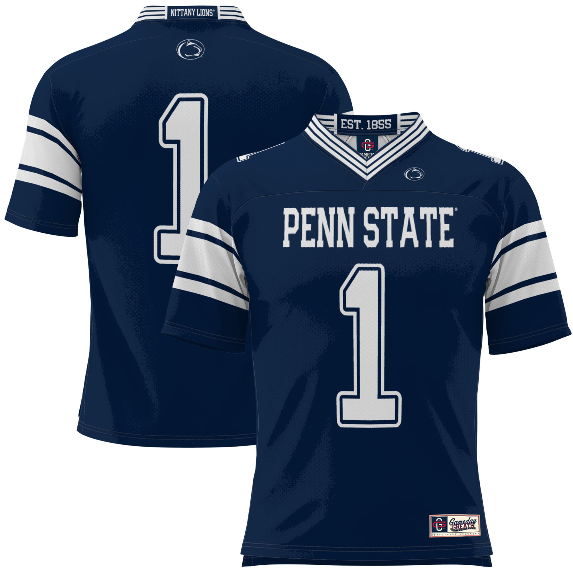#1 Penn State Nittany Lions Football Jersey Navy - front and back view