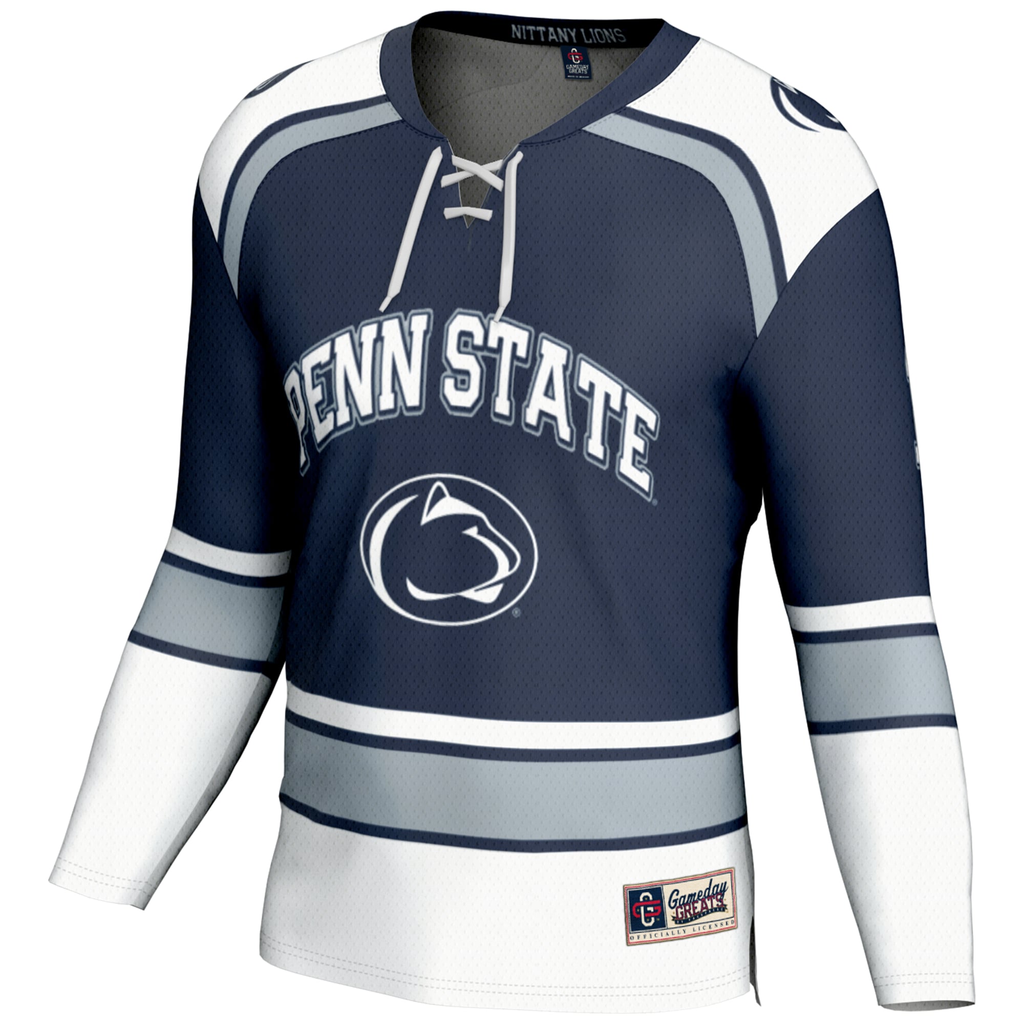 #1 Penn State Nittany Lions Hockey Jersey Navy - front view