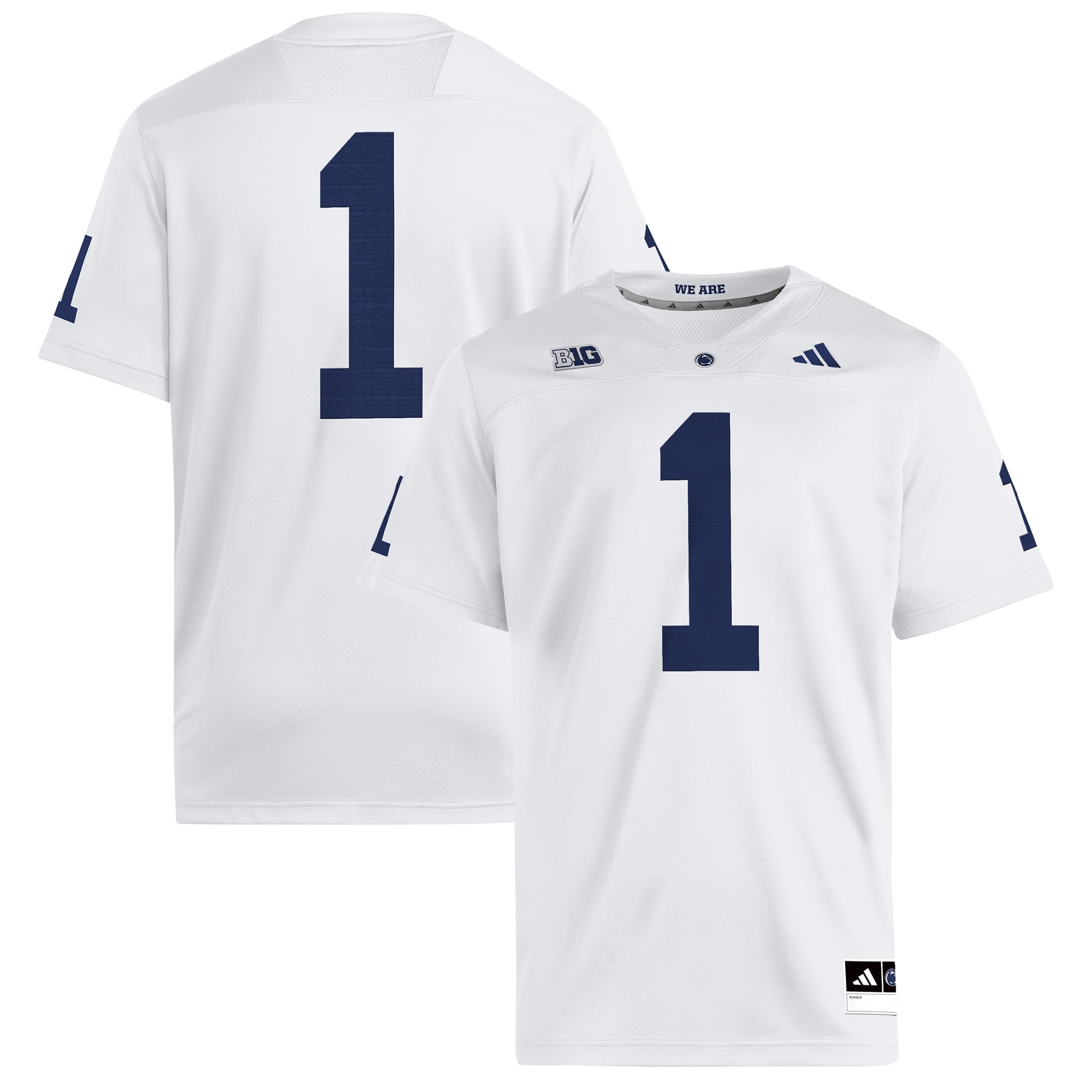 Penn State Nittany Lions Jersey Away White - front and back view