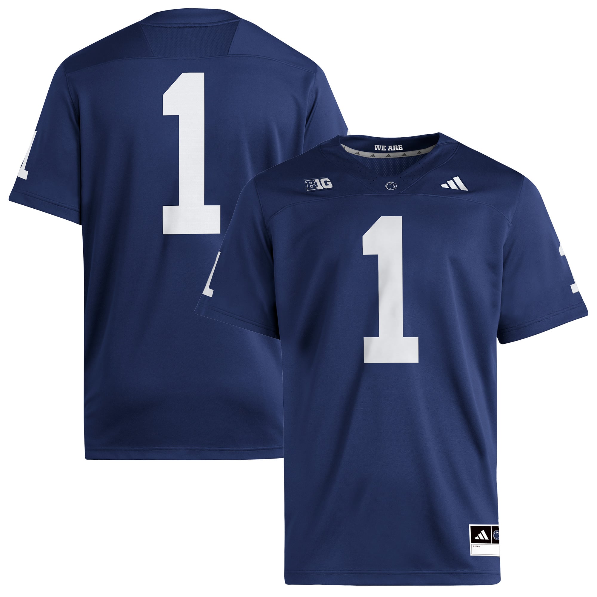 #1 Penn State Nittany Lions Jersey Home Navy - front and back view