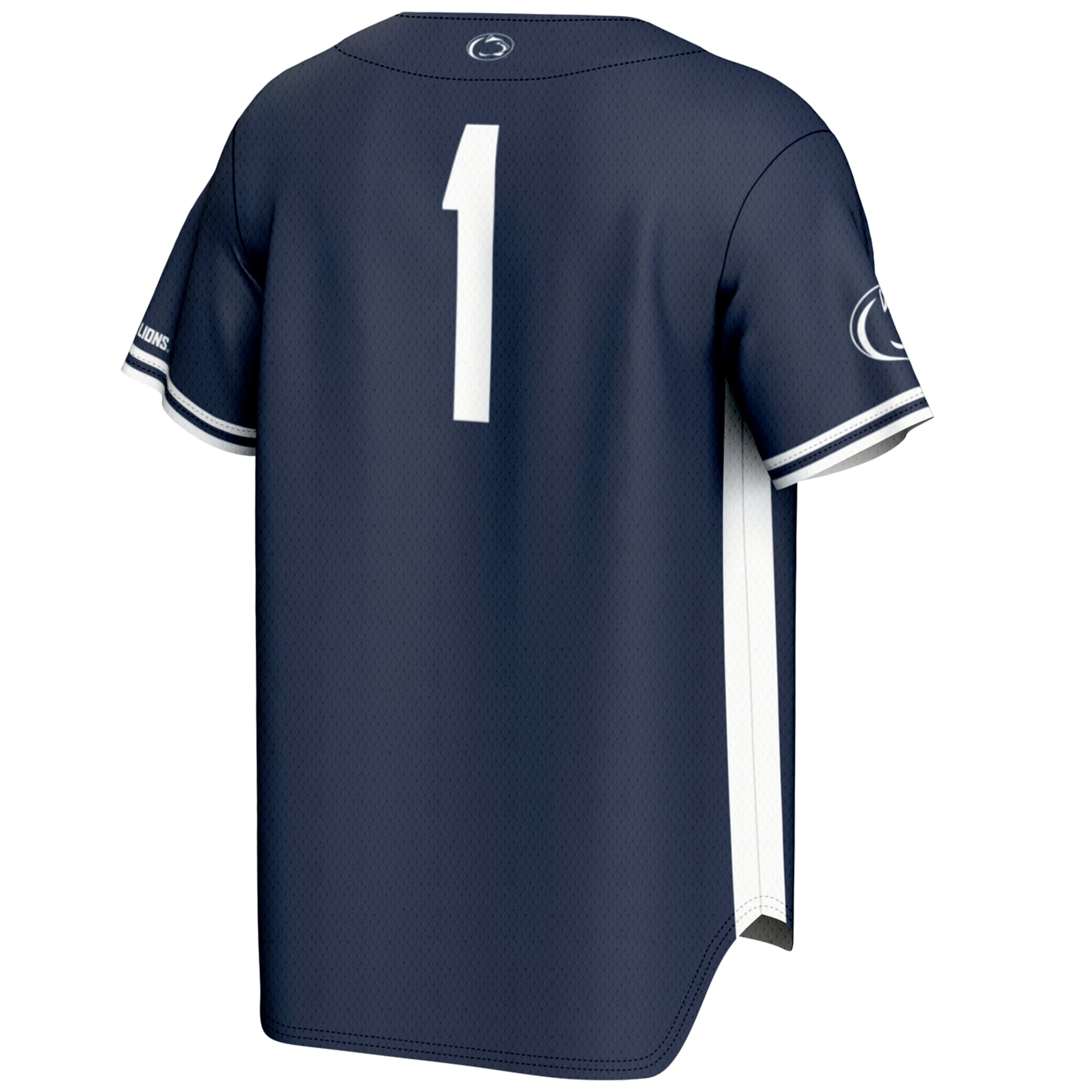 #1 Penn State Nittany Lions Lightweight Baseball Fashion Jersey Navy - back view