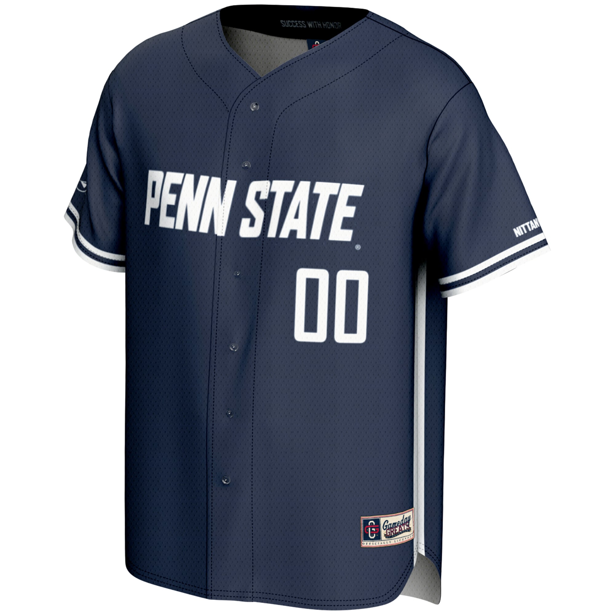 Penn State Nittany Lions Lightweight Baseball Jersey Navy - front view