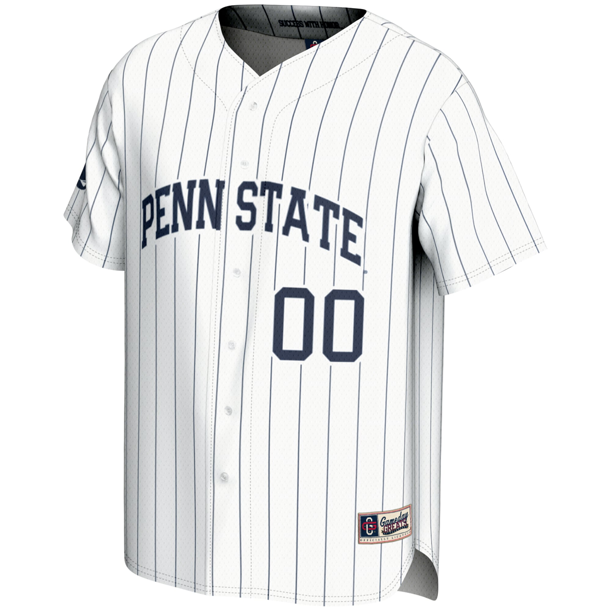 Penn State Nittany Lions Lightweight Baseball Jersey White - front view
