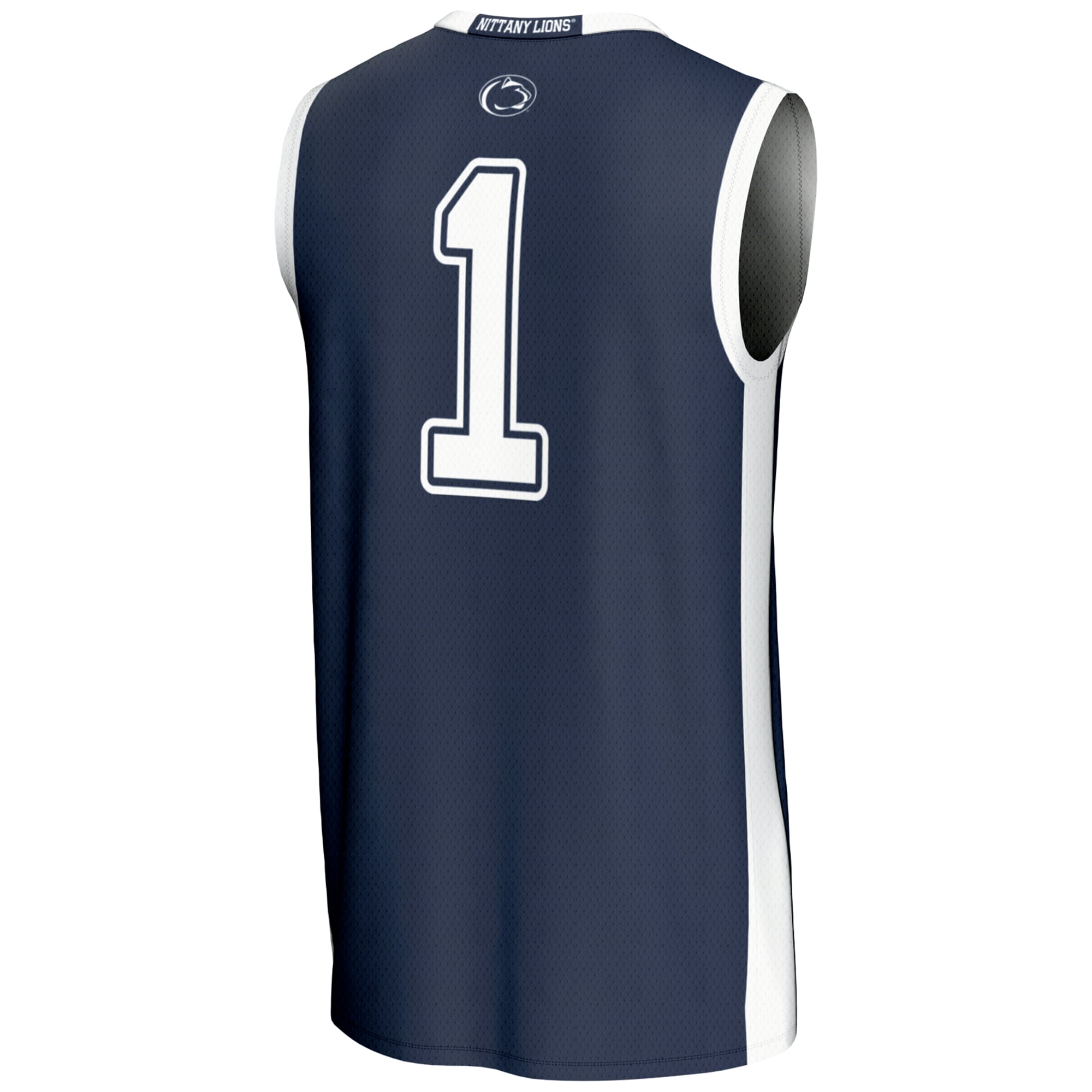 #1 Penn State Nittany Lions Lightweight Basketball Jersey Navy - back view