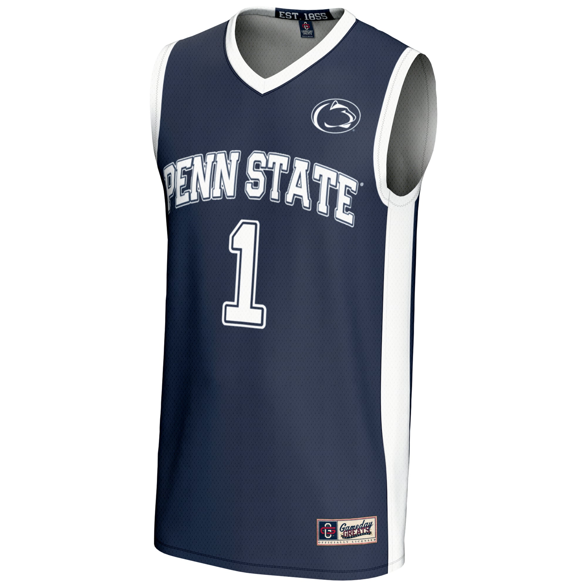 #1 Penn State Nittany Lions Lightweight Basketball Jersey Navy - front view