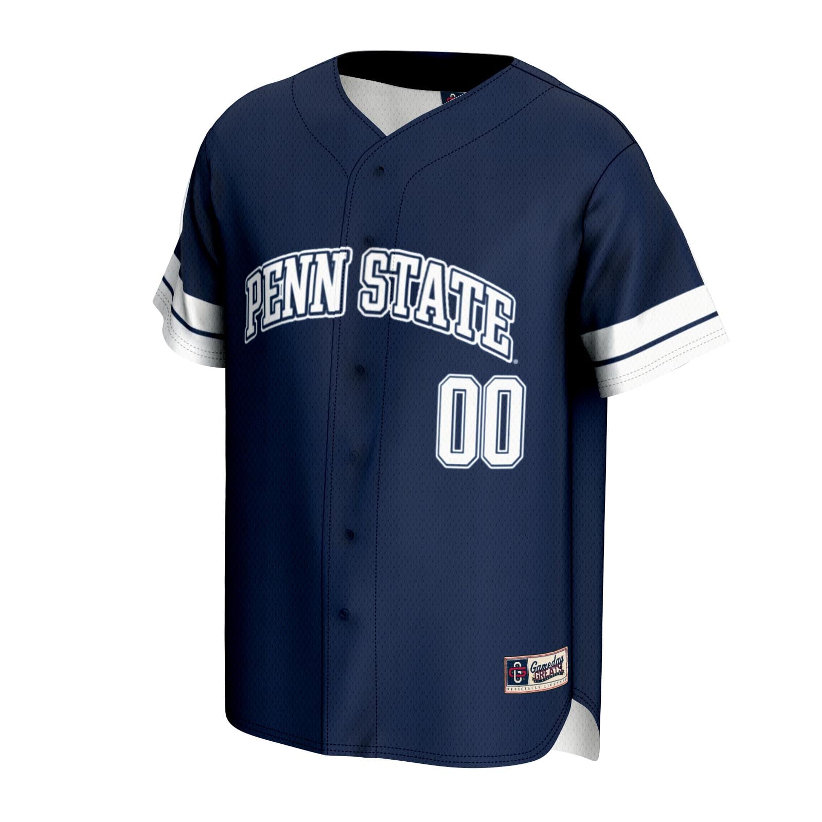 Penn State Nittany Lions Unisex Lightweight Baseball Jersey Navy - front view