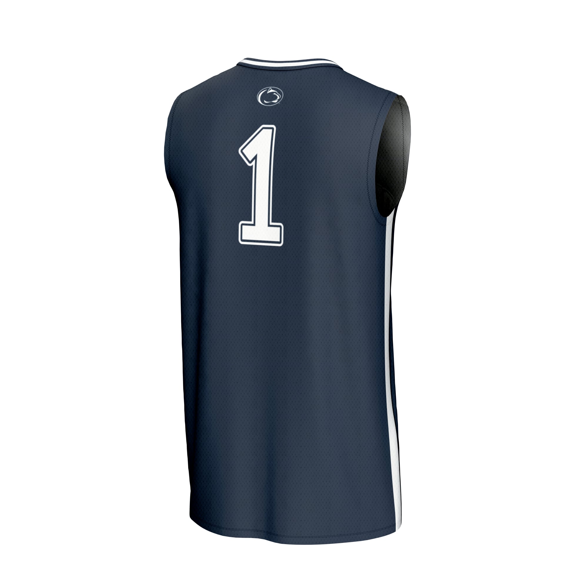 #1 Penn State Nittany Lions Unisex Lightweight Basketball Jersey Navy - back view