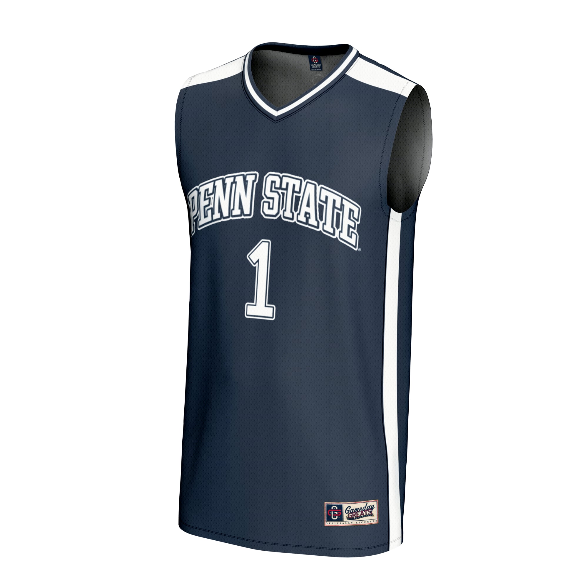 #1 Penn State Nittany Lions Unisex Lightweight Basketball Jersey Navy - front view