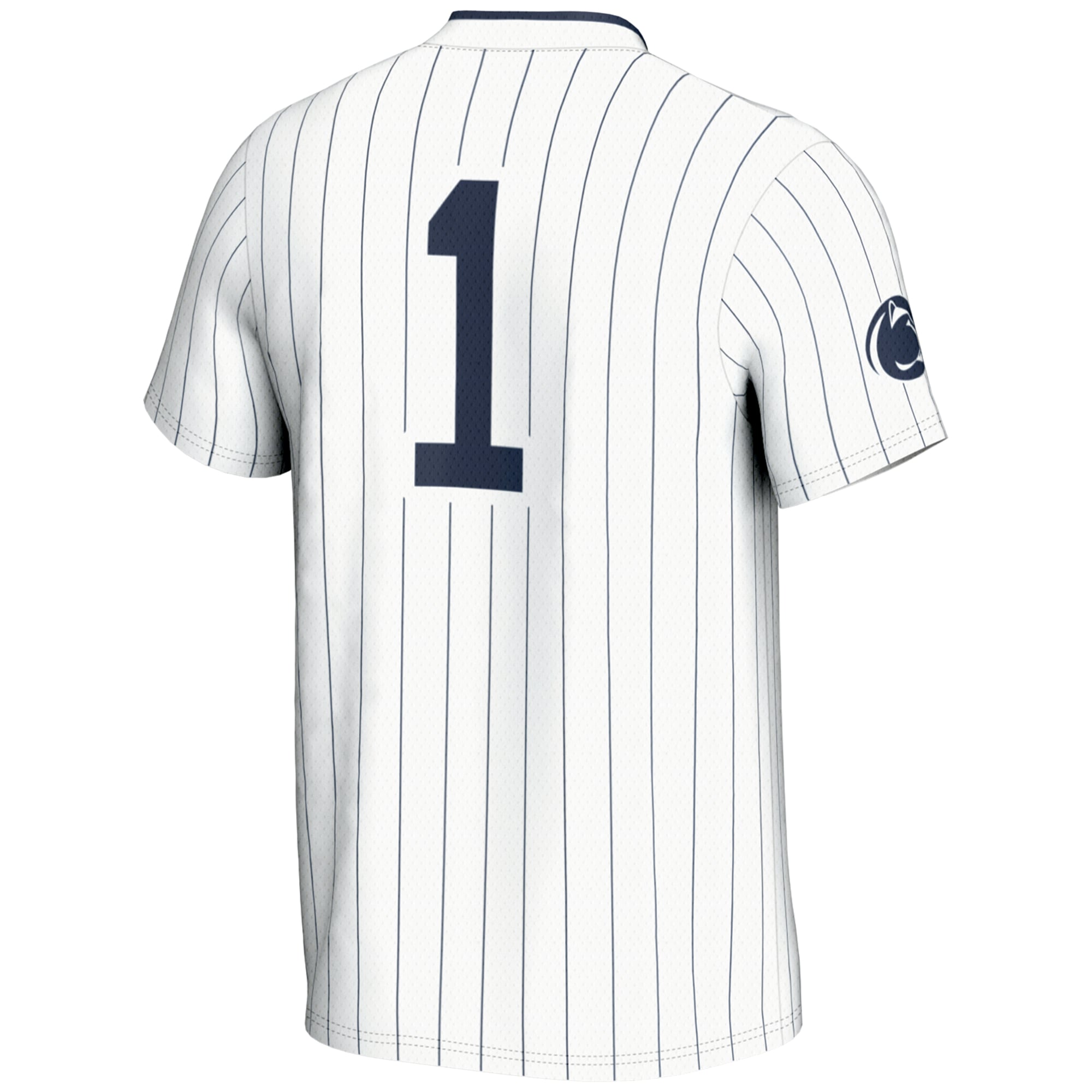 #1 Penn State Nittany Lions Unisex Lightweight Softball Jersey White - back view