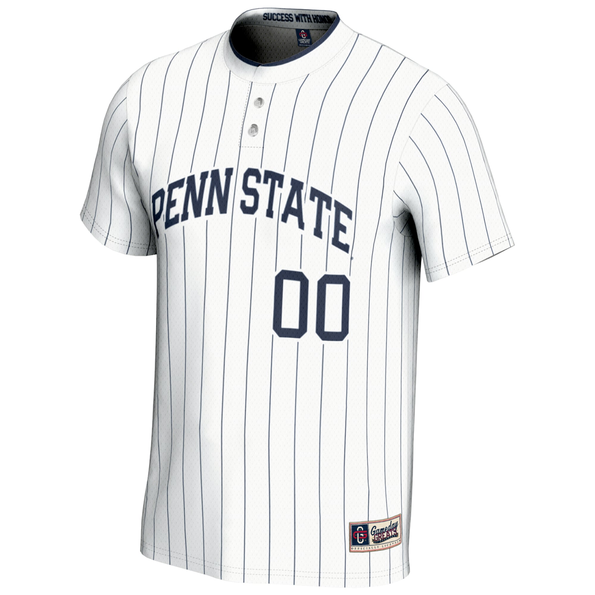 Penn State Nittany Lions Unisex Lightweight Softball Jersey White - front view