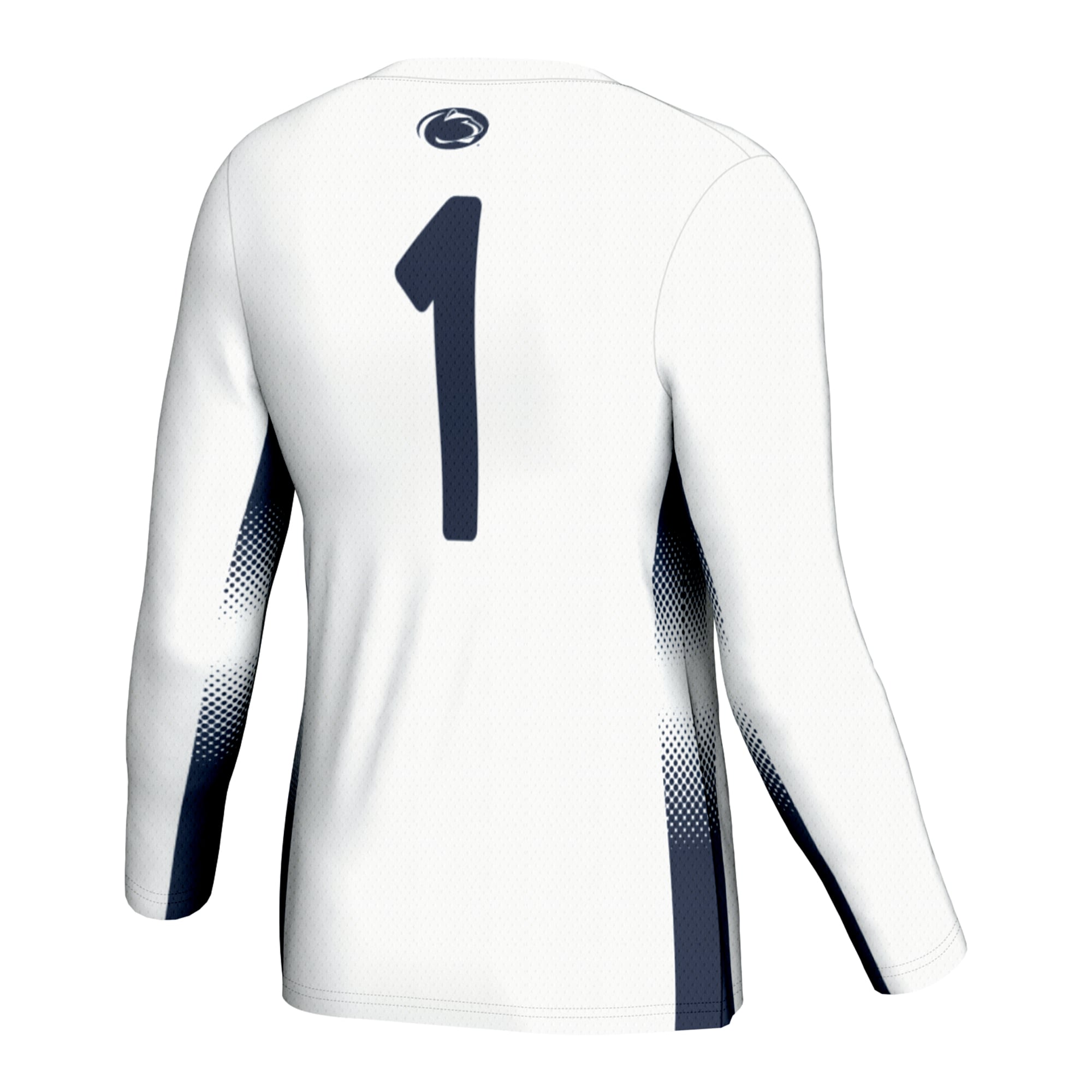 #1 Penn State Nittany Lions Unisex Lightweight Volleyball Jersey White - back view