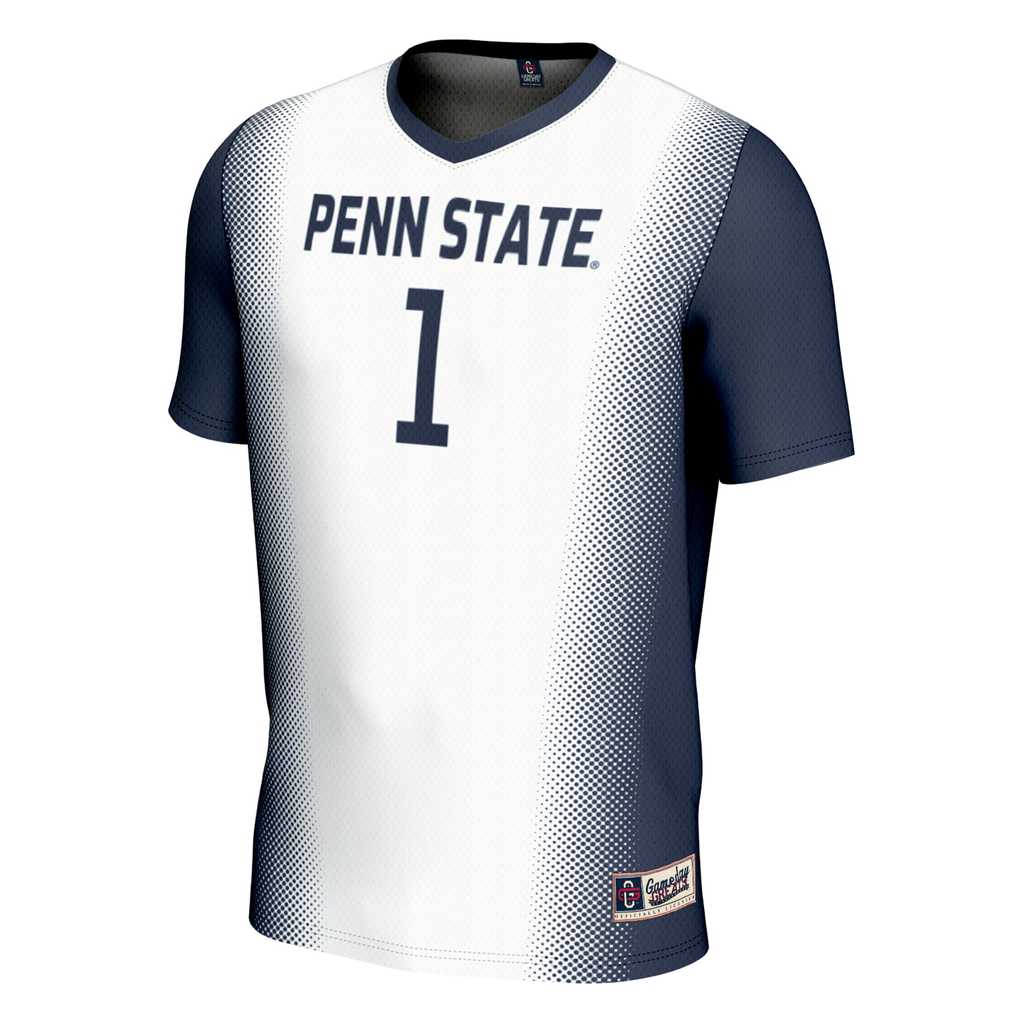 #1 Penn State Nittany Lions Unisex Lightweight Women's Soccer Jersey White - front view
