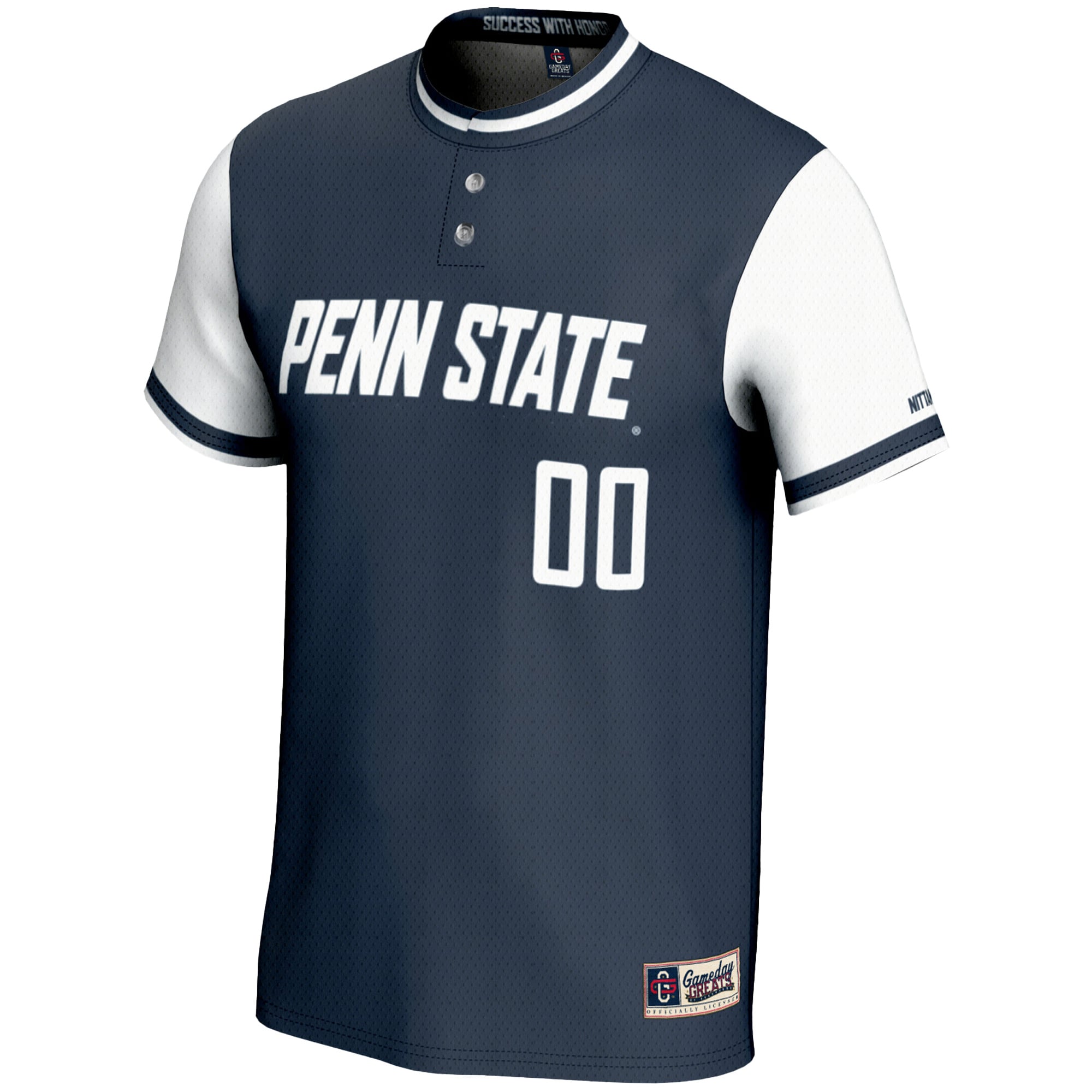 Penn State Nittany Lions Youth Lightweight Women's Softball Jersey Navy - front view