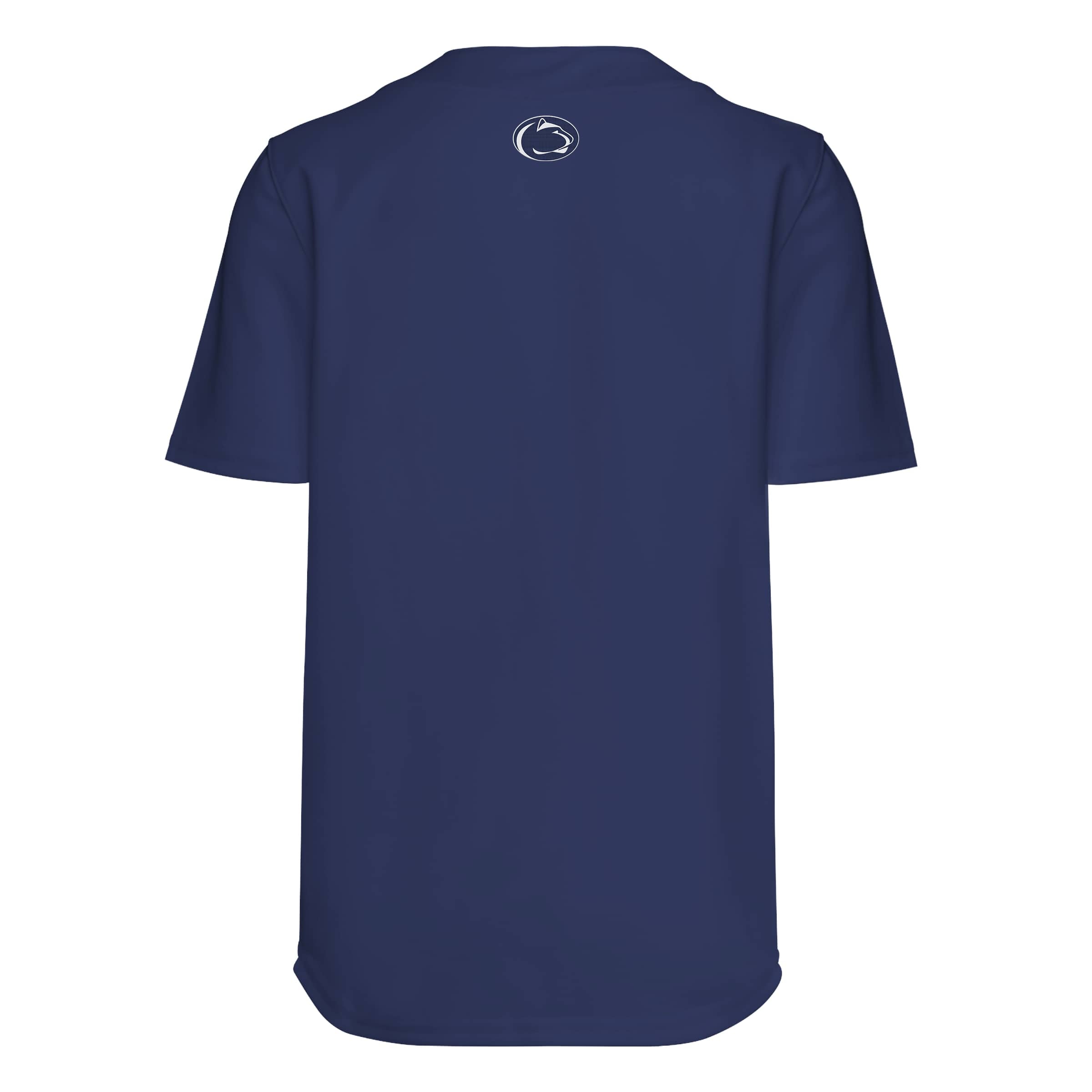 Penn State Nittany Lions Youth Baseball Jersey Navy - back view