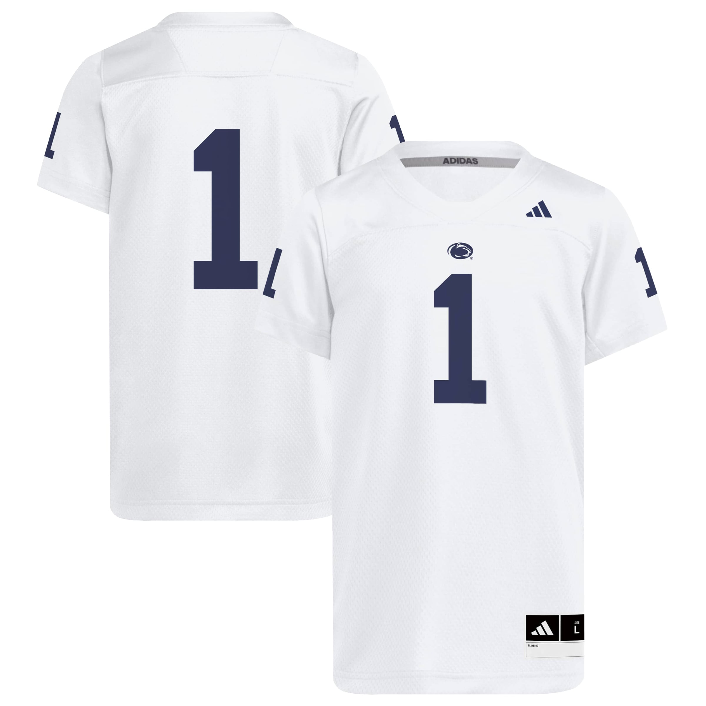 Penn State Nittany Lions Youth Jersey White - front and back view