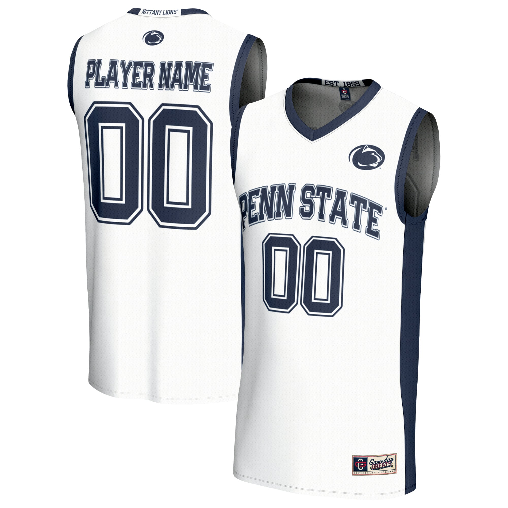 Penn State Nittany Lions Youth Lightweight Collegiate Men's Basketball - front and back view