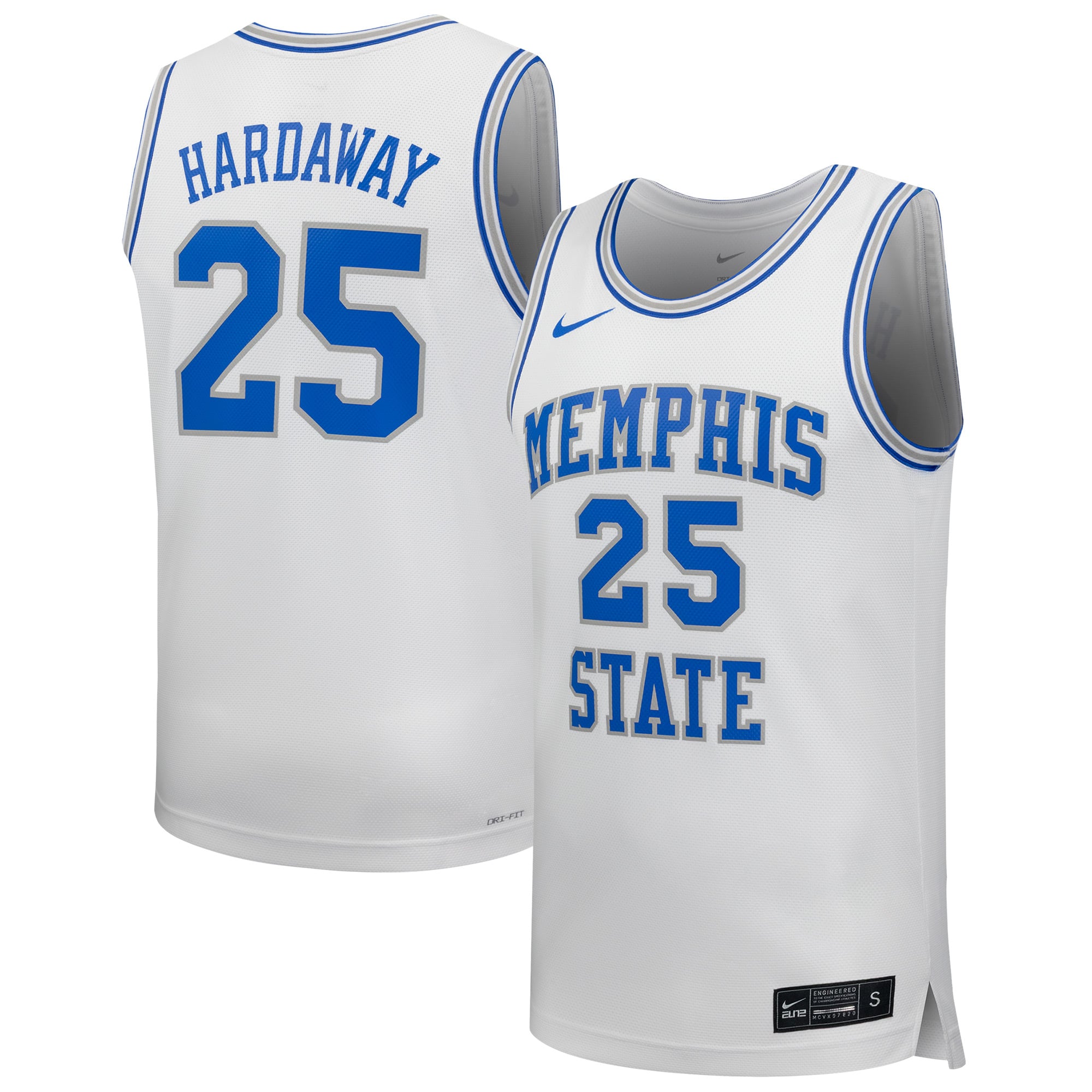 Penny Hardaway Memphis Tigers Home Basketball Jersey White - front and back view