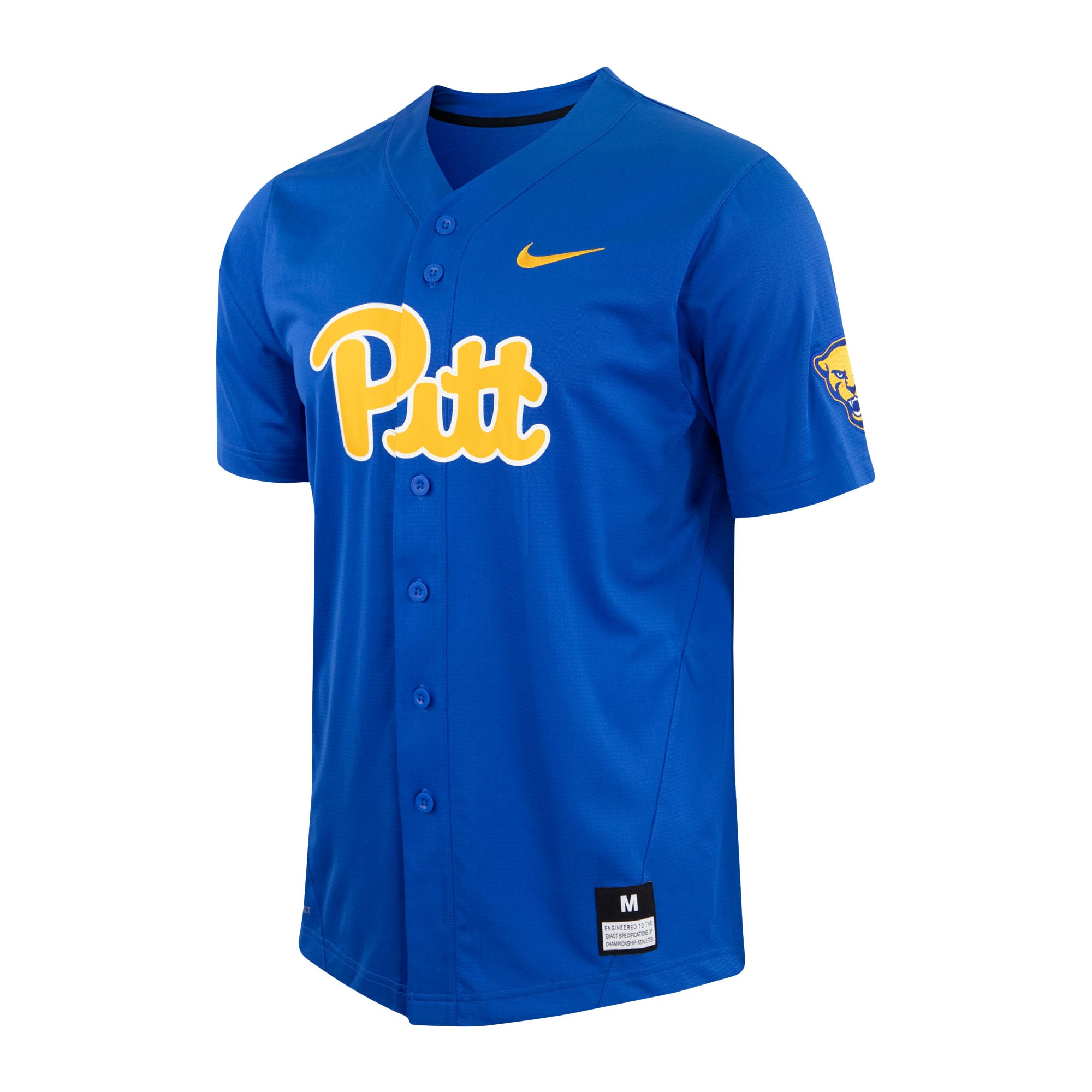Pitt Panthers Baseball Jersey Royal - front view