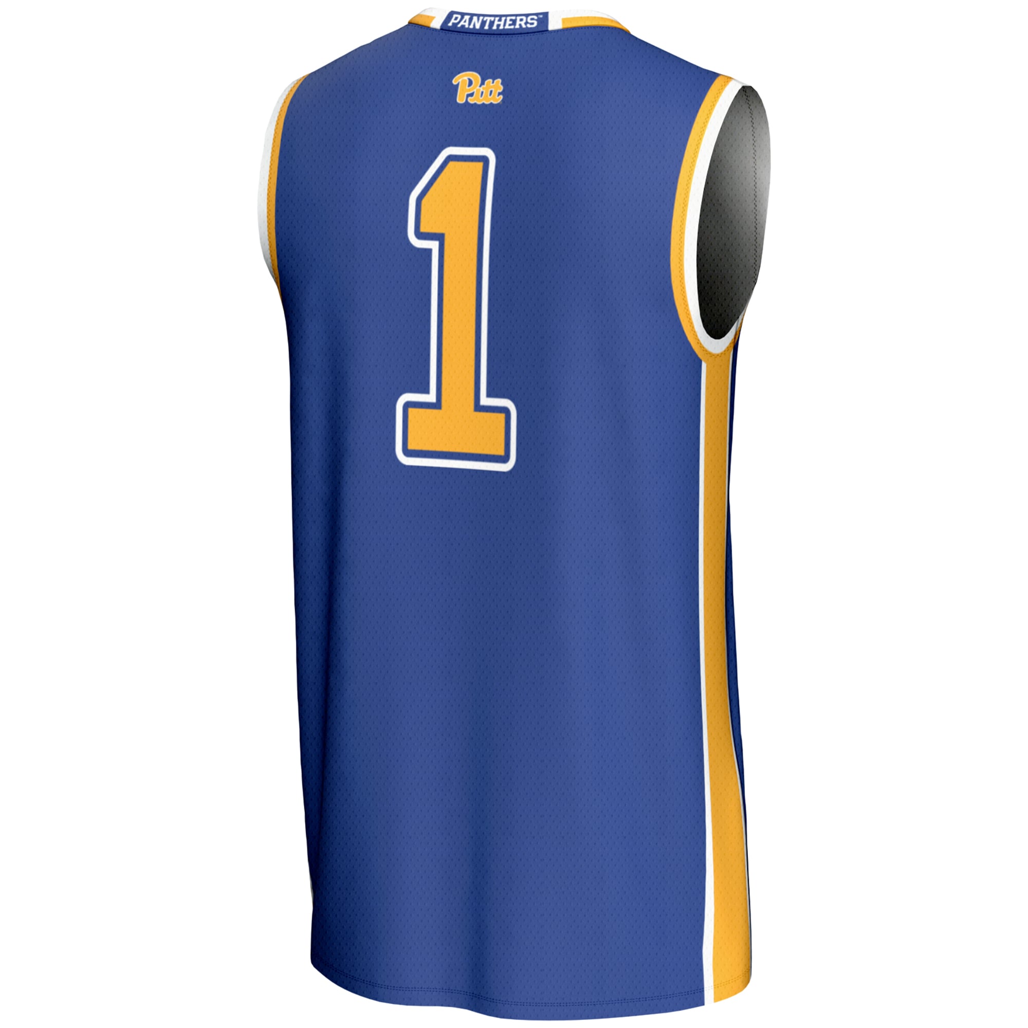 #1 Pitt Panthers Lightweight Basketball Jersey Royal - back view