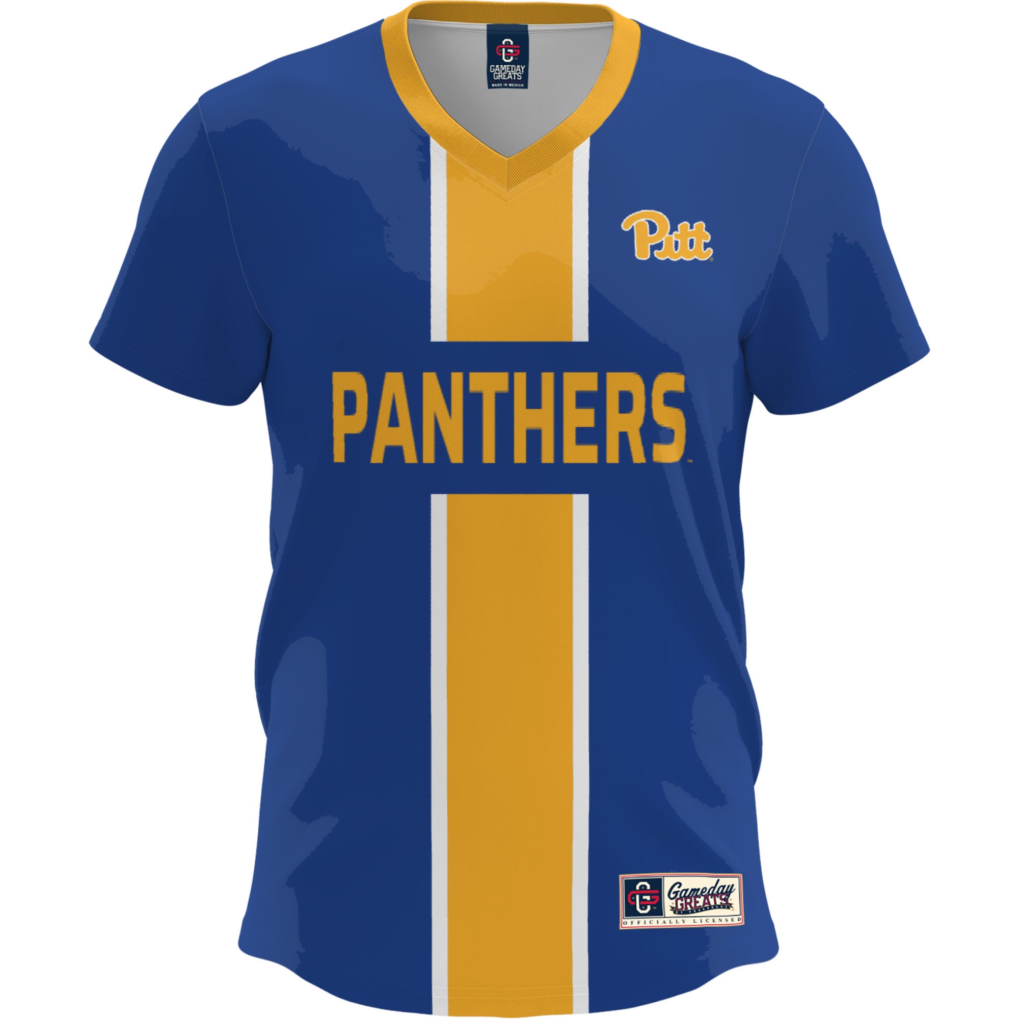 Pitt Panthers Youth Lightweight Soccer Fashion Jersey Royal - front view