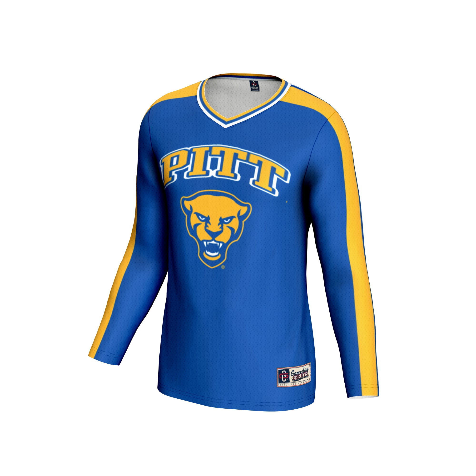 Pitt Panthers Youth #1 Lightweight Volleyball Fashion Jersey Royal - front view