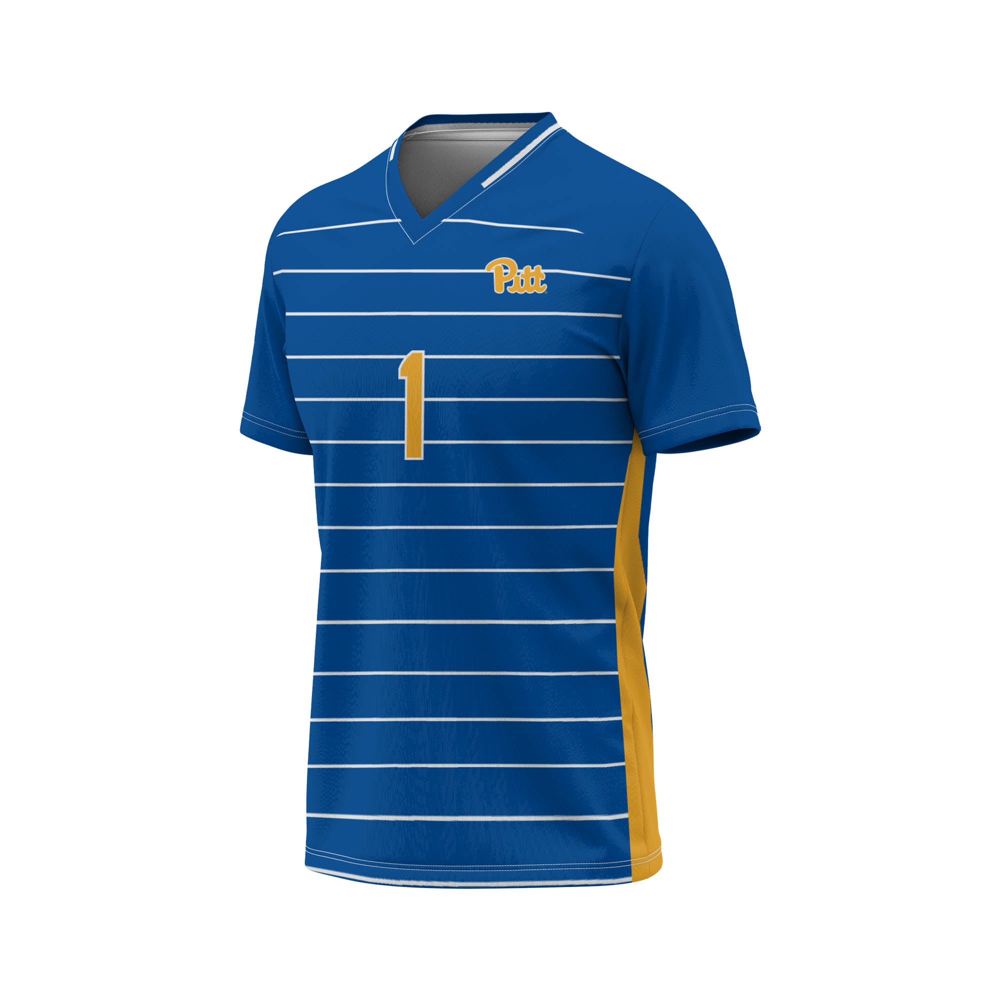 Pitt Panthers Unisex Lightweight Soccer Fashion Jersey Royal - front view