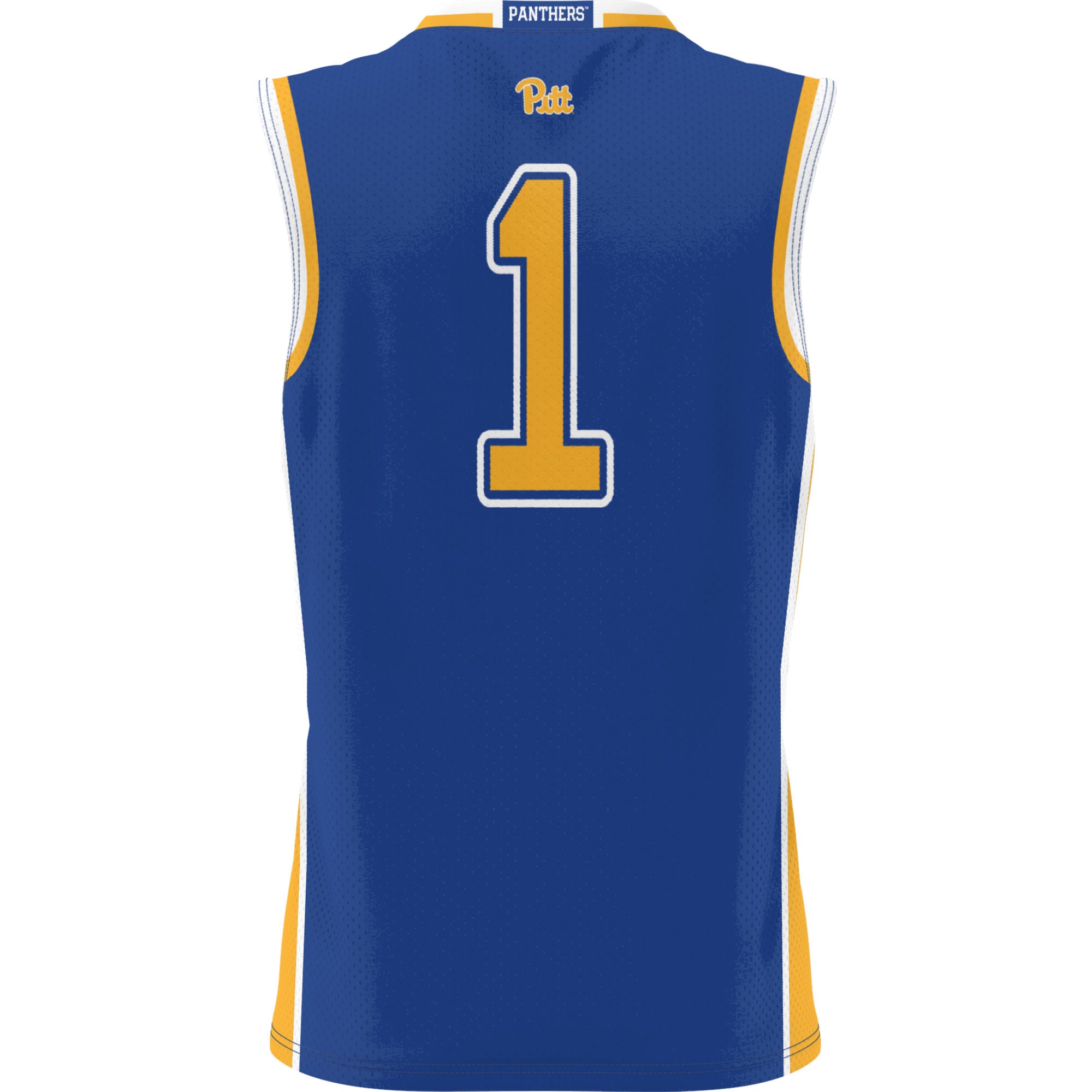 #1 Pitt Panthers Youth Lightweight Basketball Jersey Royal - back view