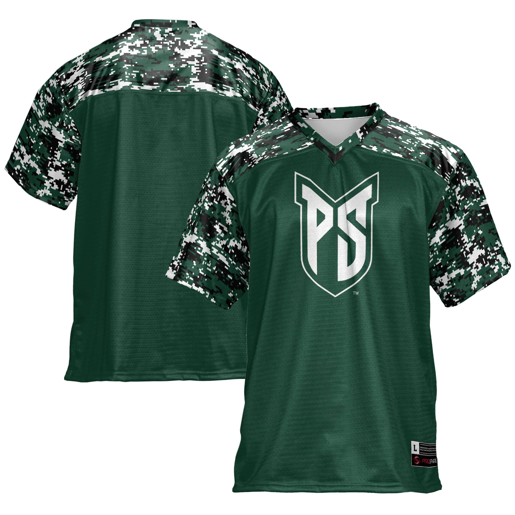 Portland State Vikings Football Jersey Green - front and back view
