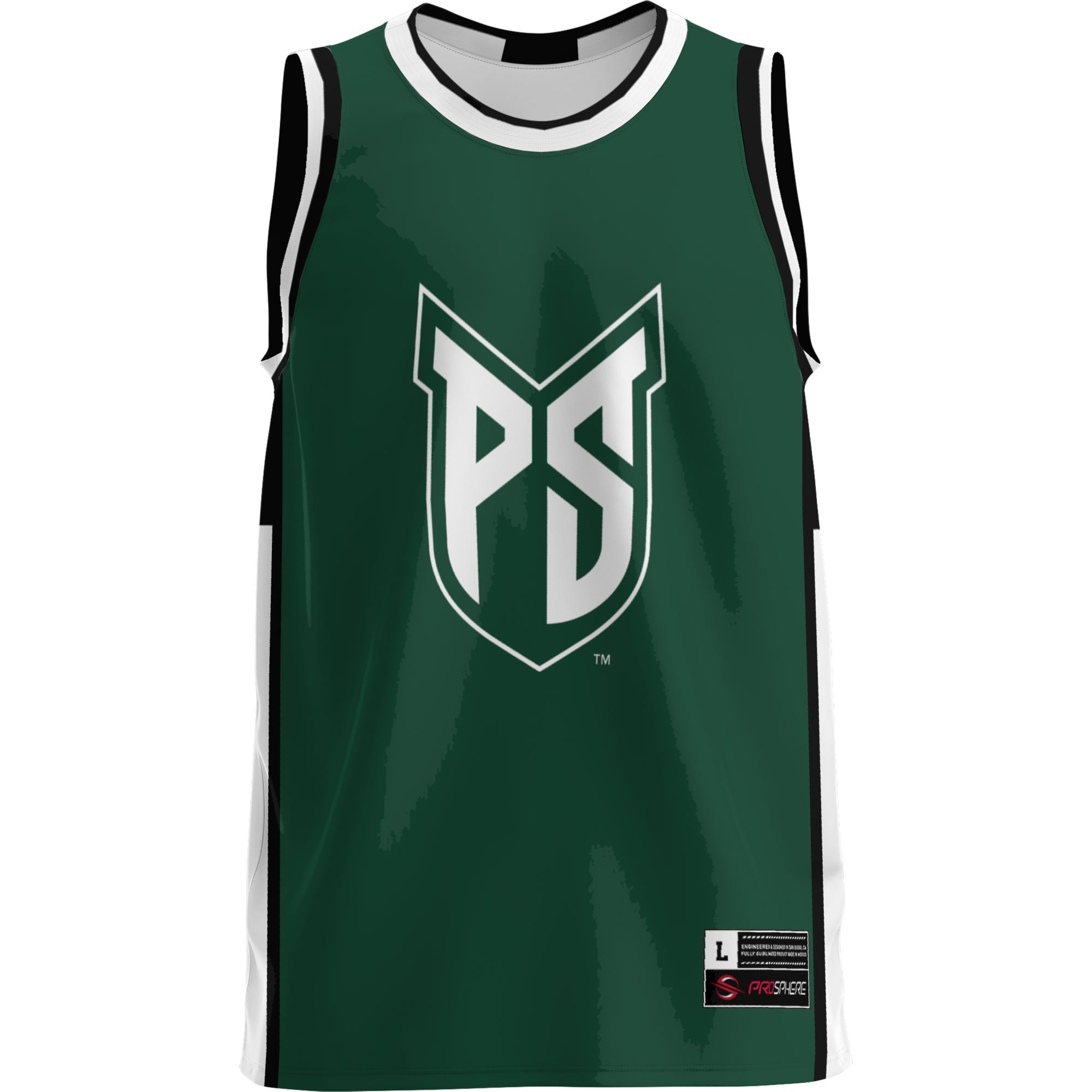 Portland State Vikings Lightweight Basketball Jersey Green - front view