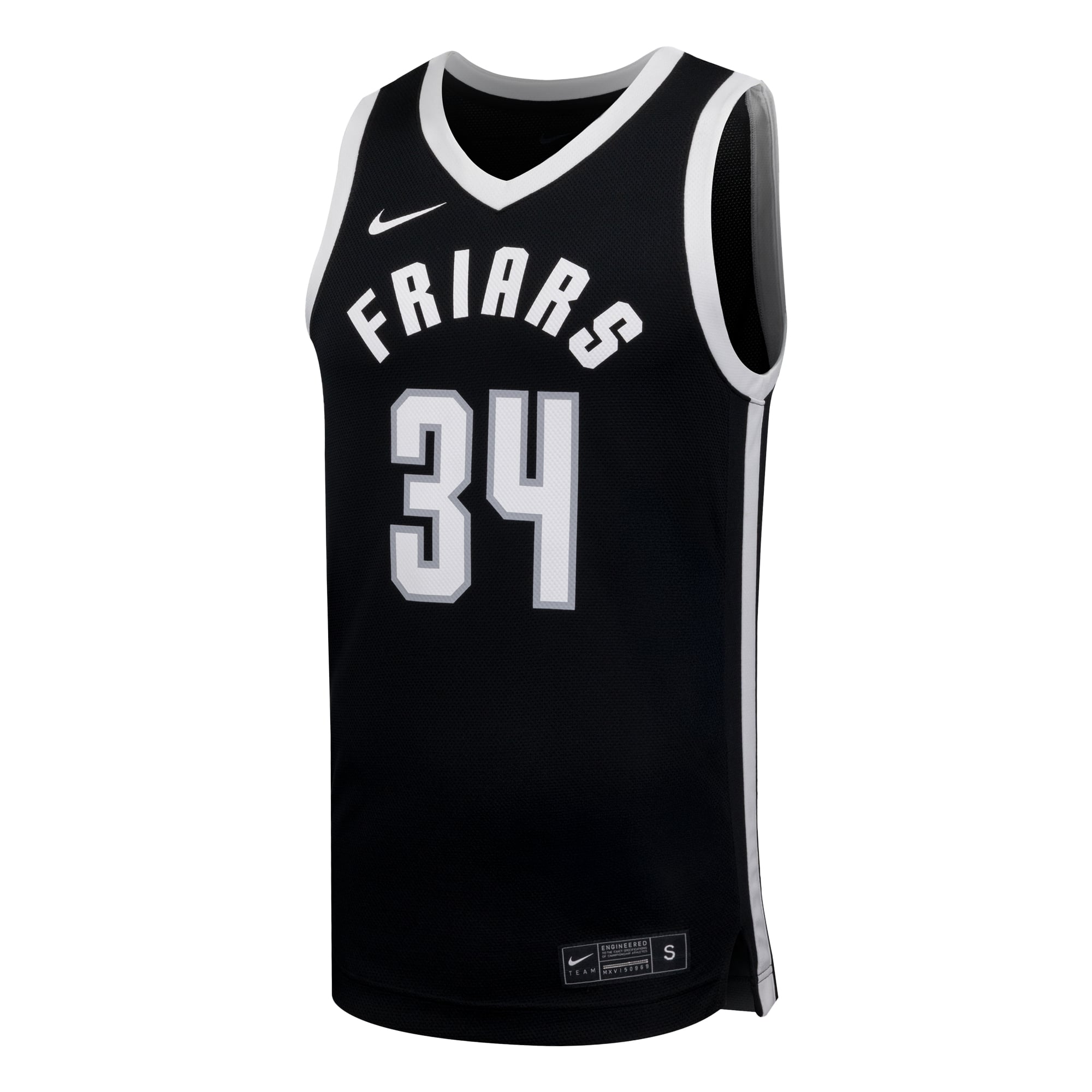 #34 Providence Friars Basketball Jersey Black - front view