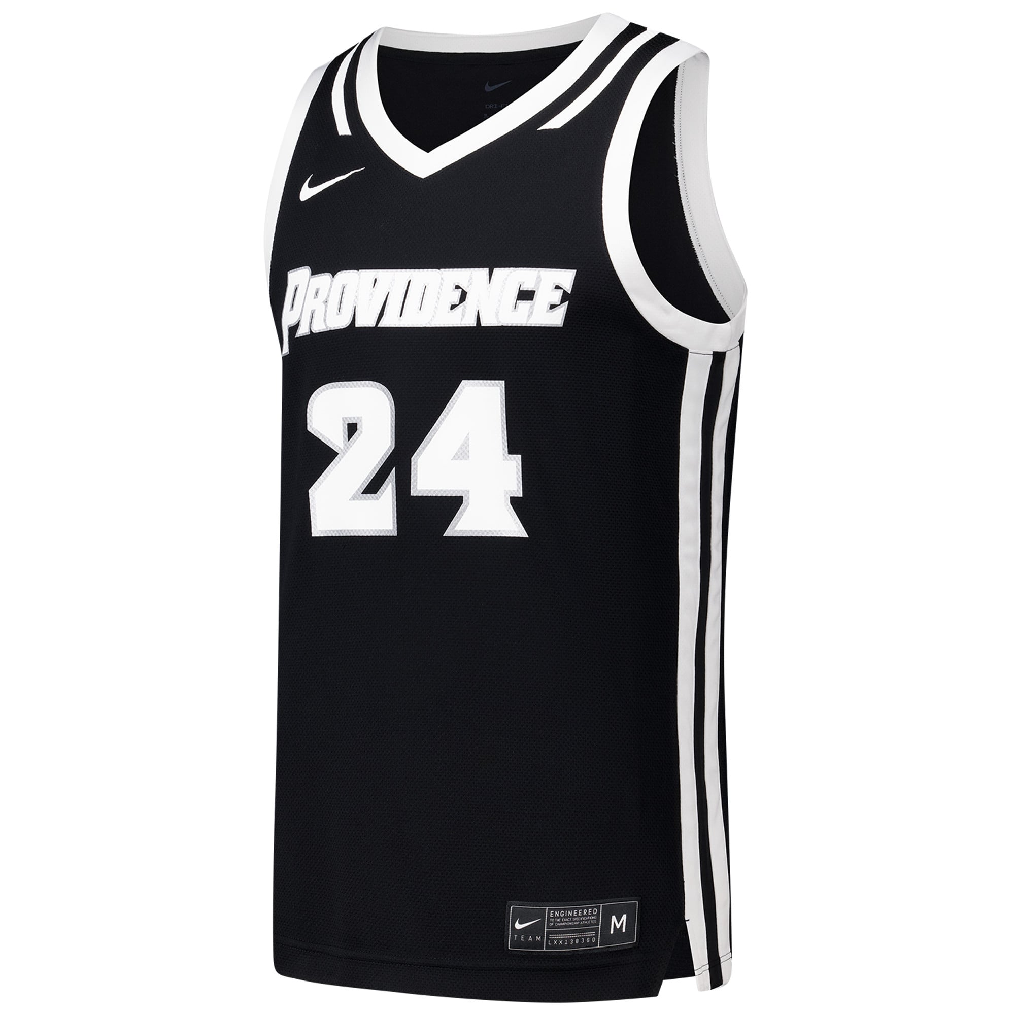 #24 Providence Friars Basketball Jersey Black - front view