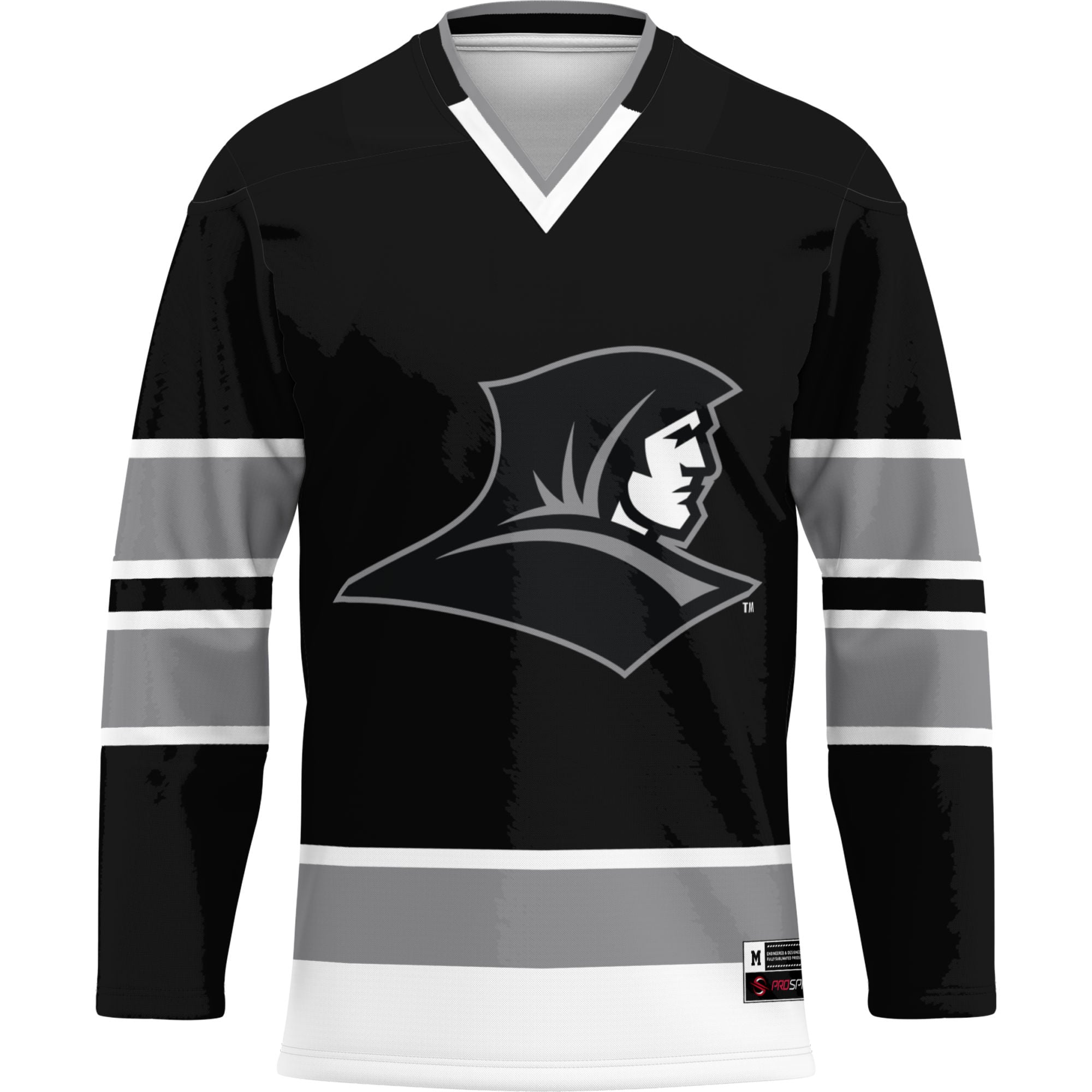 Providence Friars Hockey Jersey Black - front view