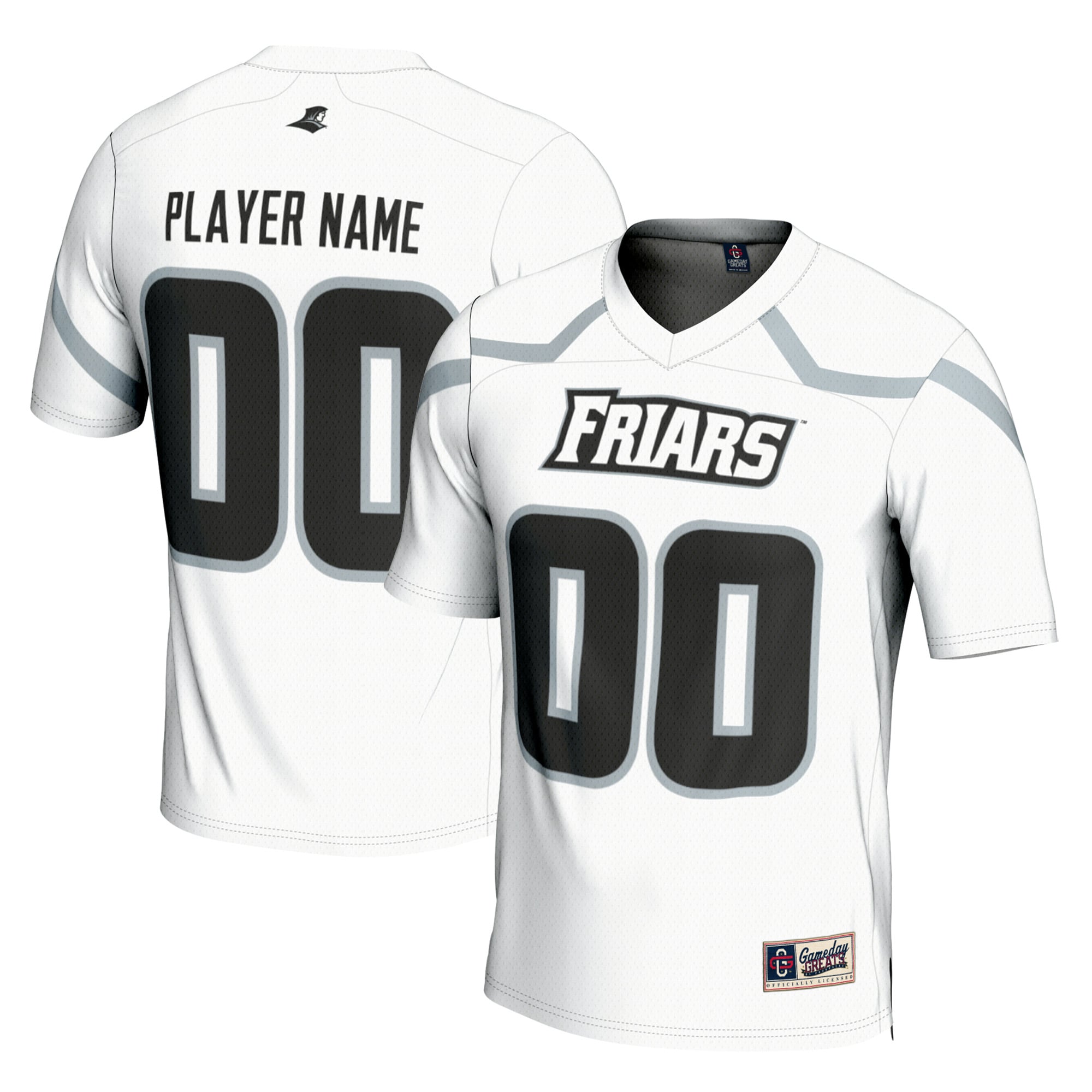 Providence Friars Lacrosse Lightweight Jersey White - front and back view