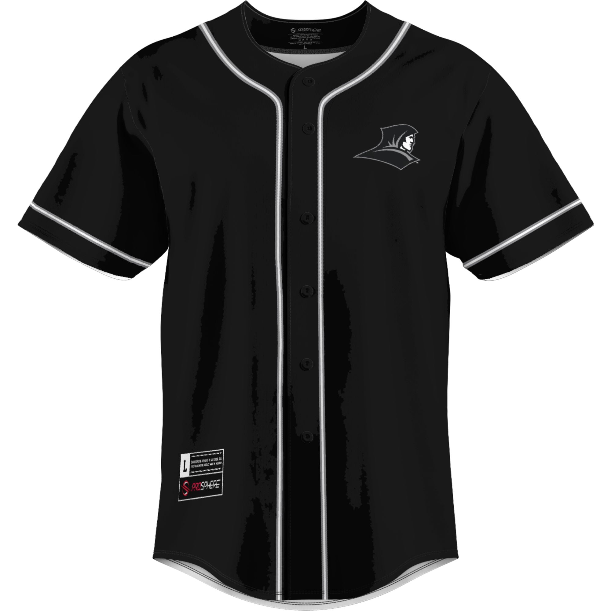 Providence Friars Lightweight Baseball Jersey Black - front view