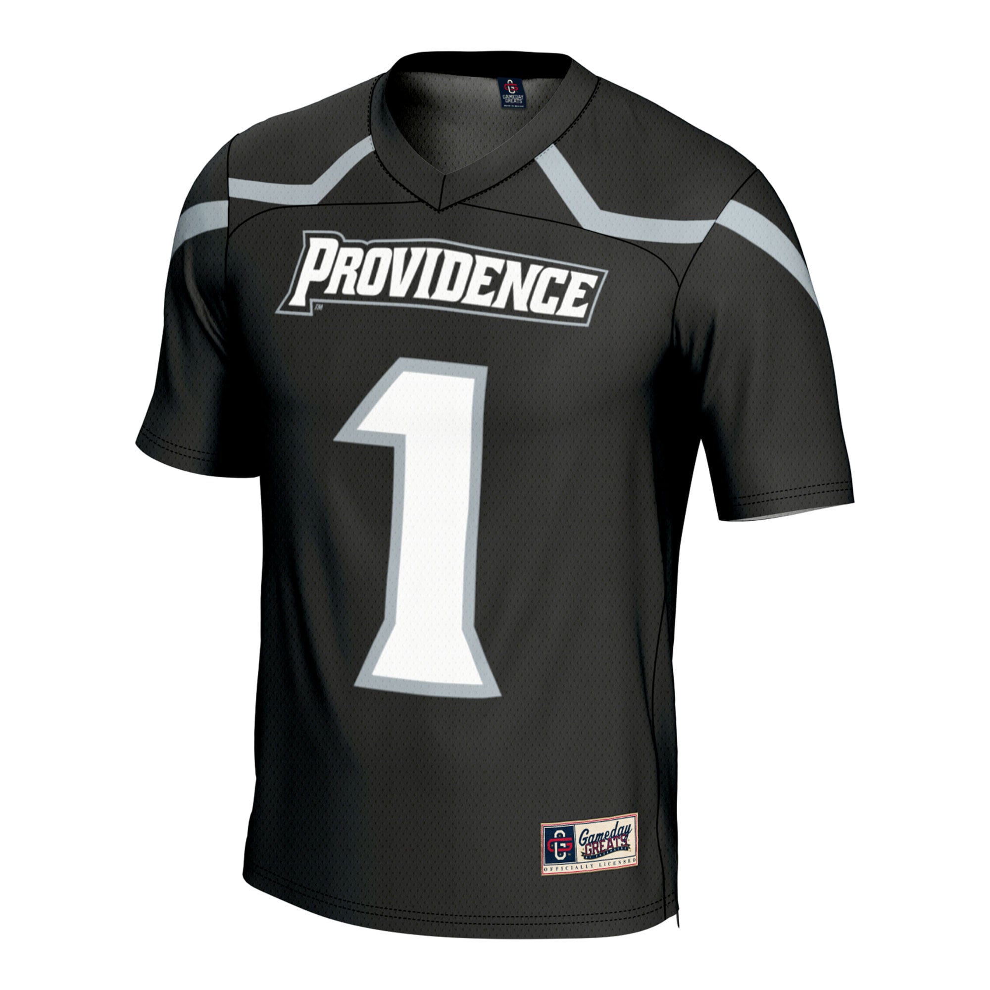 #1 Providence Friars Lightweight Lacrosse Jersey Black - front view