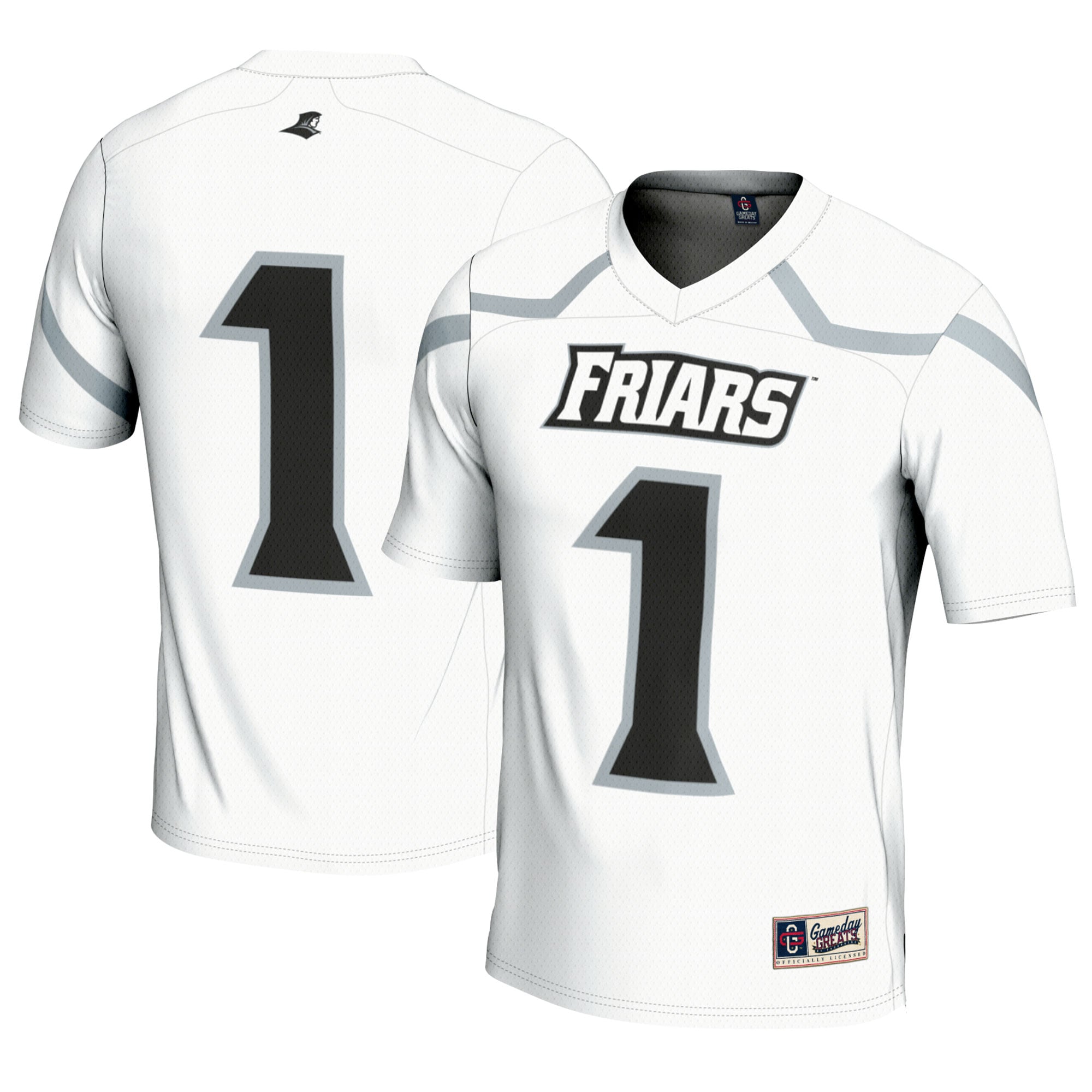 #1 Providence Friars Lightweight Lacrosse Jersey White - front and back view