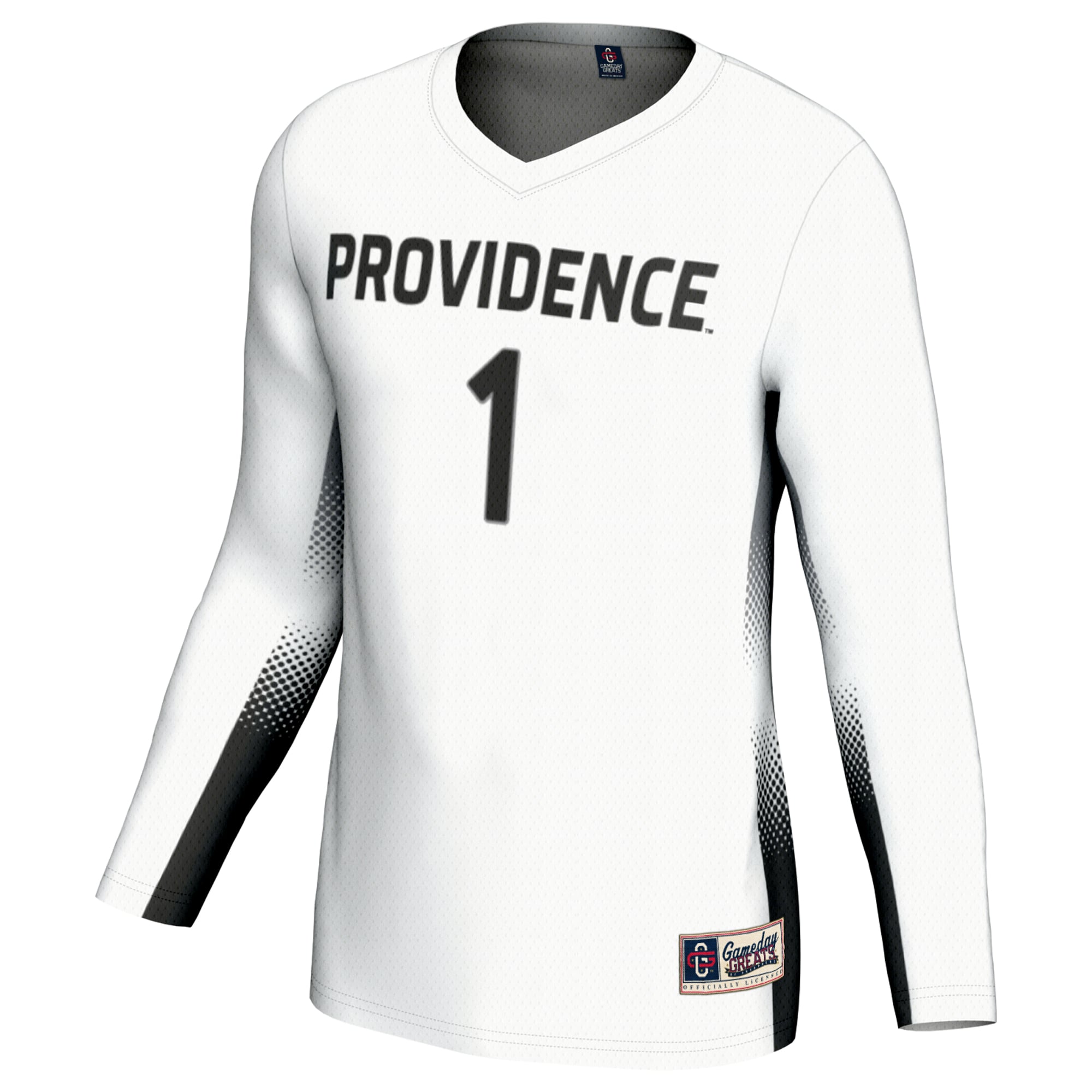 #1 Providence Friars Unisex Lightweight Volleyball Jersey White - front view